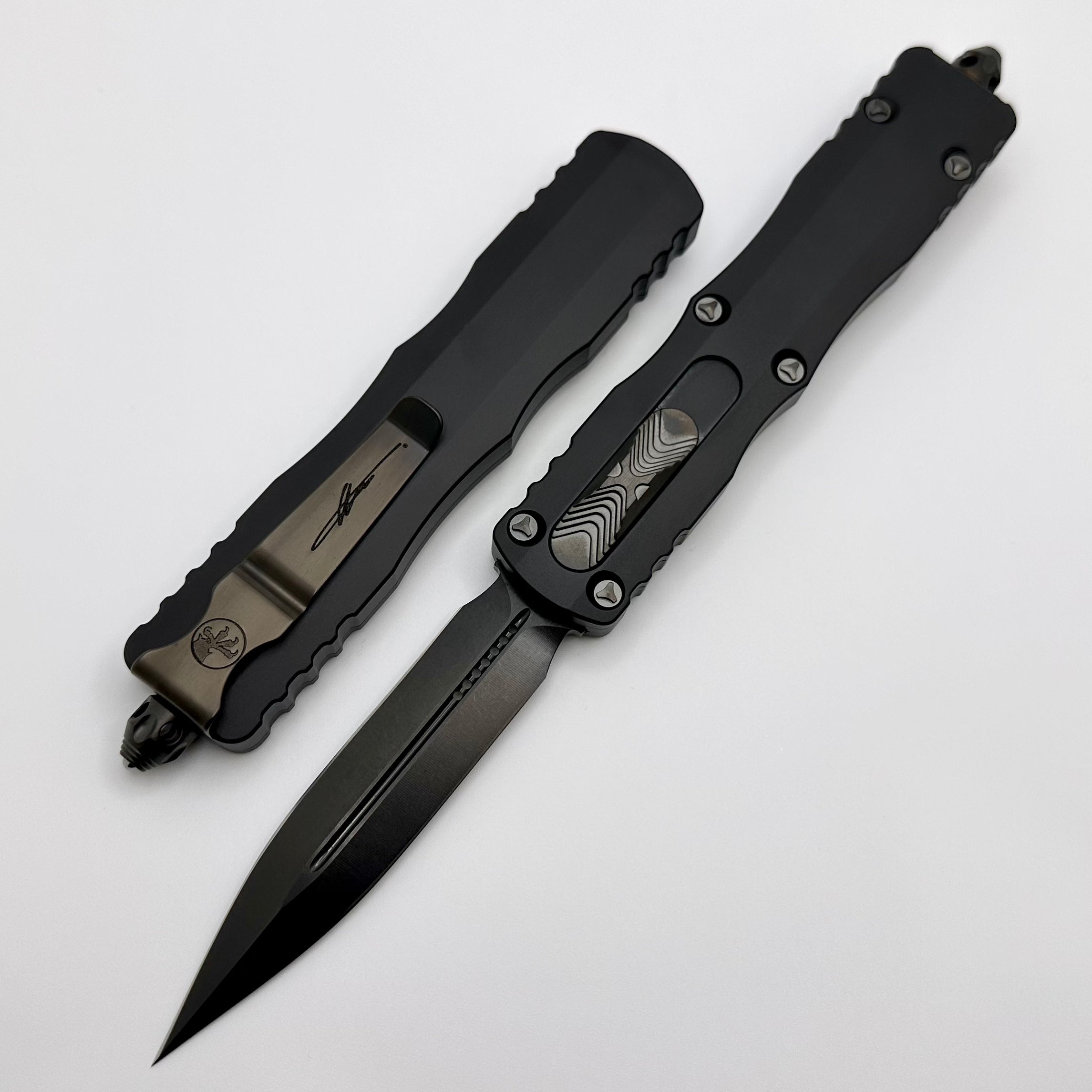 Microtech Dirac Delta Double Edge DLC Shadow Signature Series 227-1DLCTSH