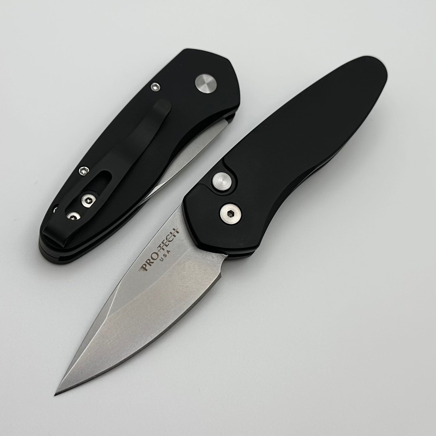 Pro-Tech Sprint Black Handle & Stonewash 2905