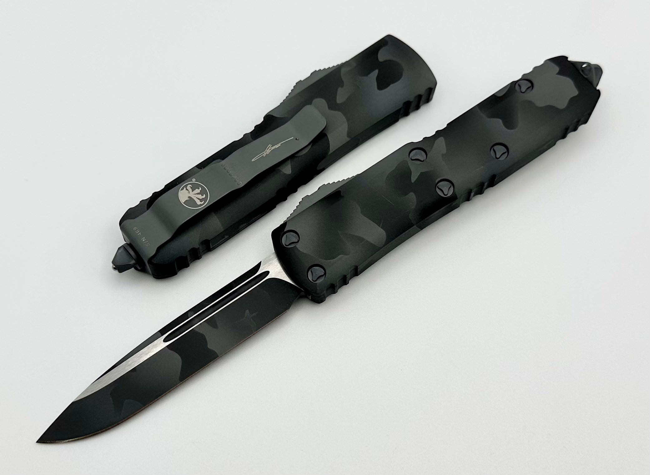 Microtech UTX-85 Urban Camo Single Edge 231-1UCS