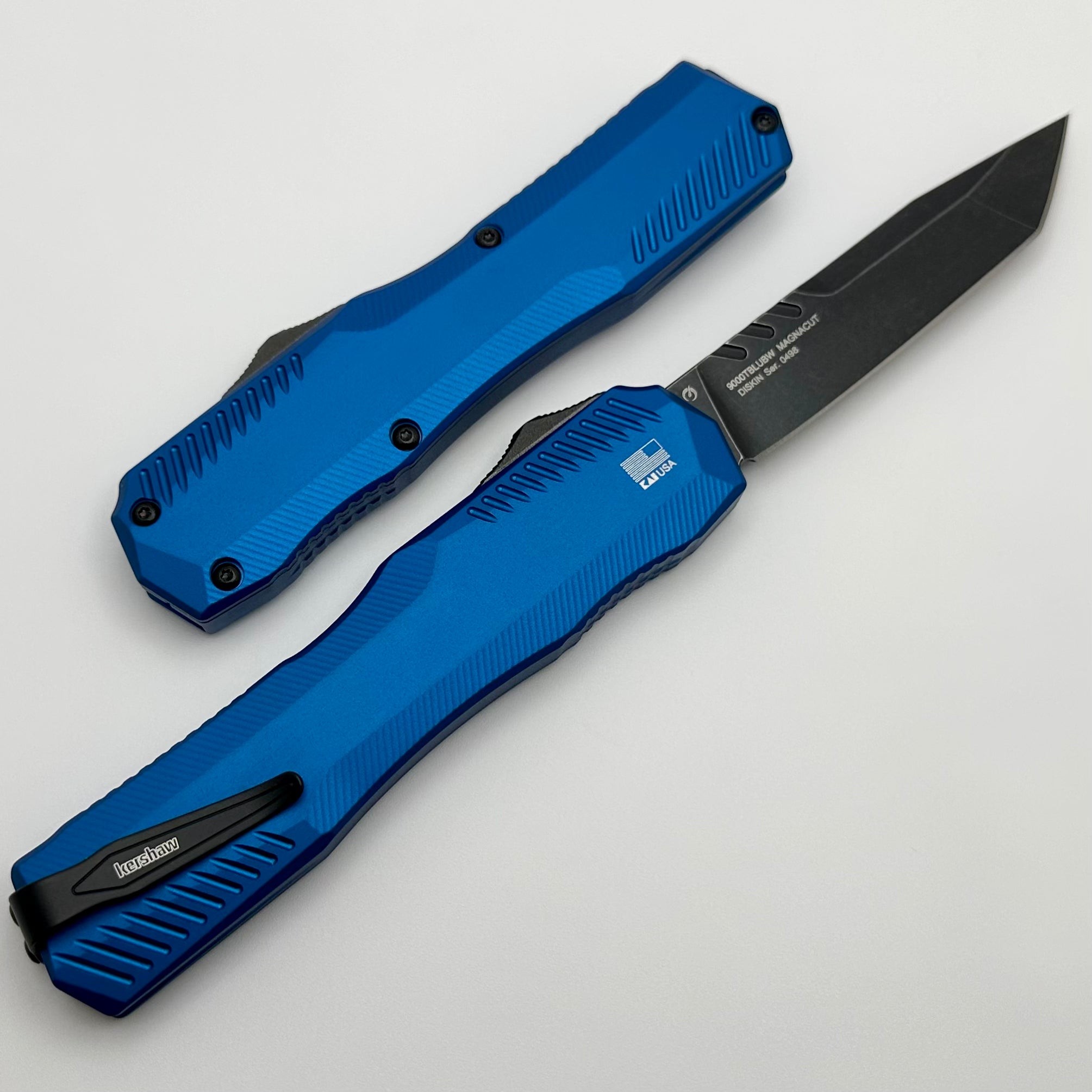 Kershaw Livewire Blue Aluminum w/ Blackwash Tanto 9000TBLUBW