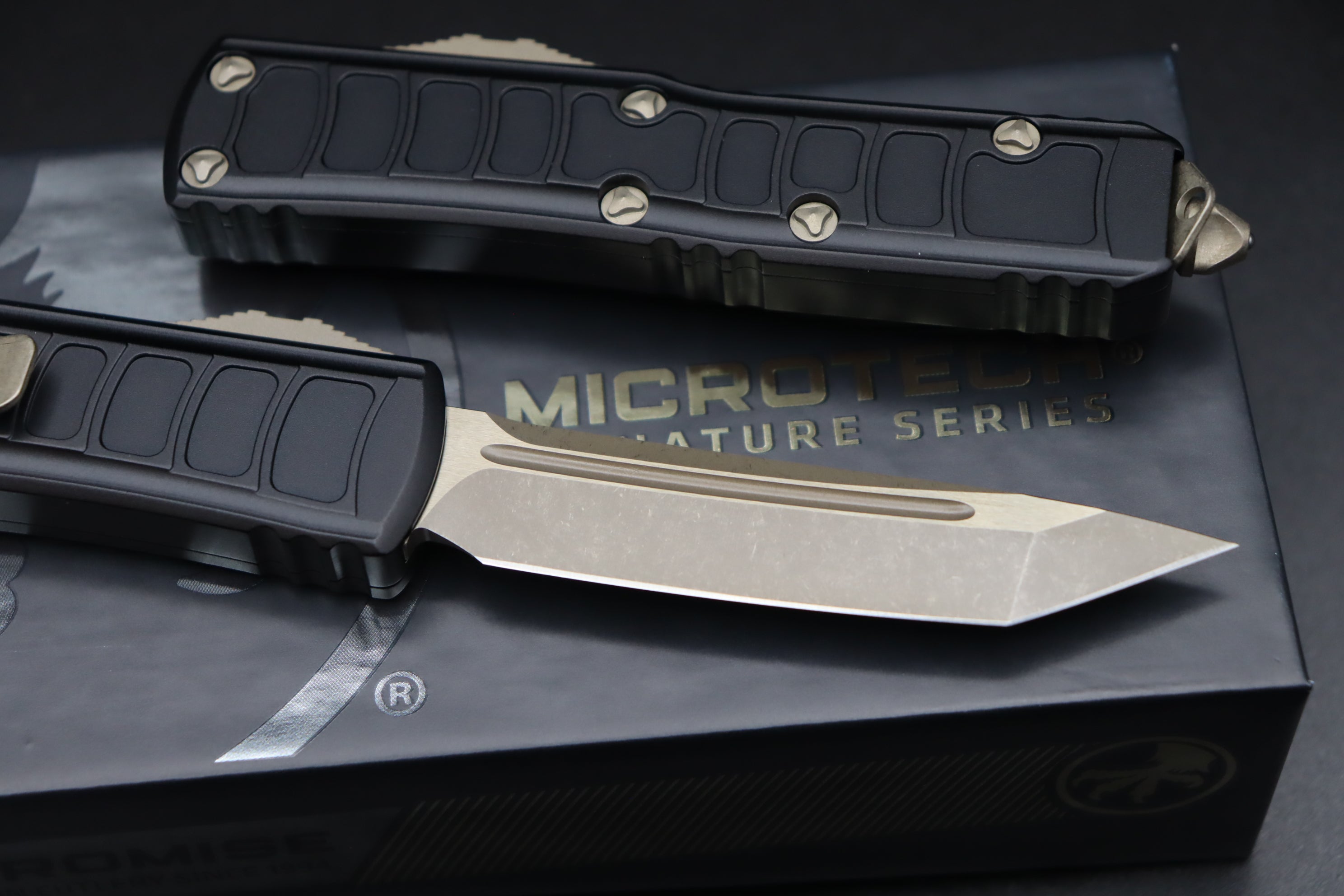 Microtech UTX-85 2 T/E Signature Series Apocalyptic Bronze Standard 233II-13APS