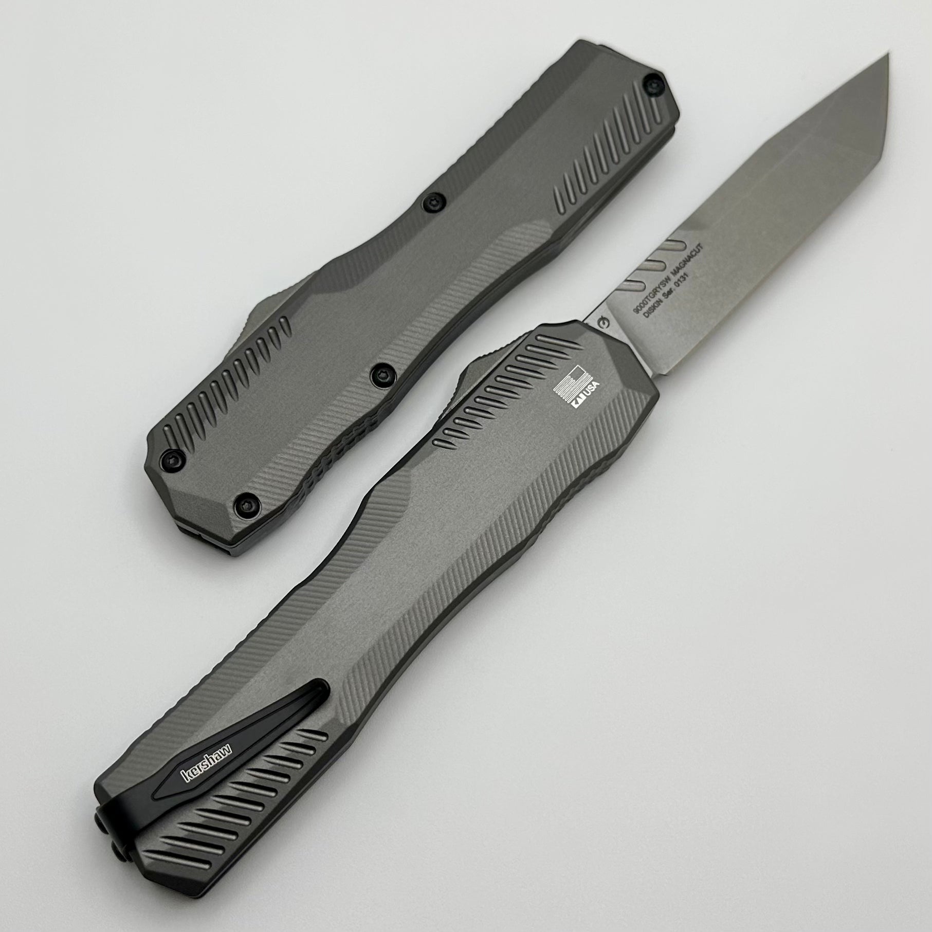 Kershaw Livewire Gray Aluminum w/ Stonewash Tanto MagnaCut 9000TGRYSW