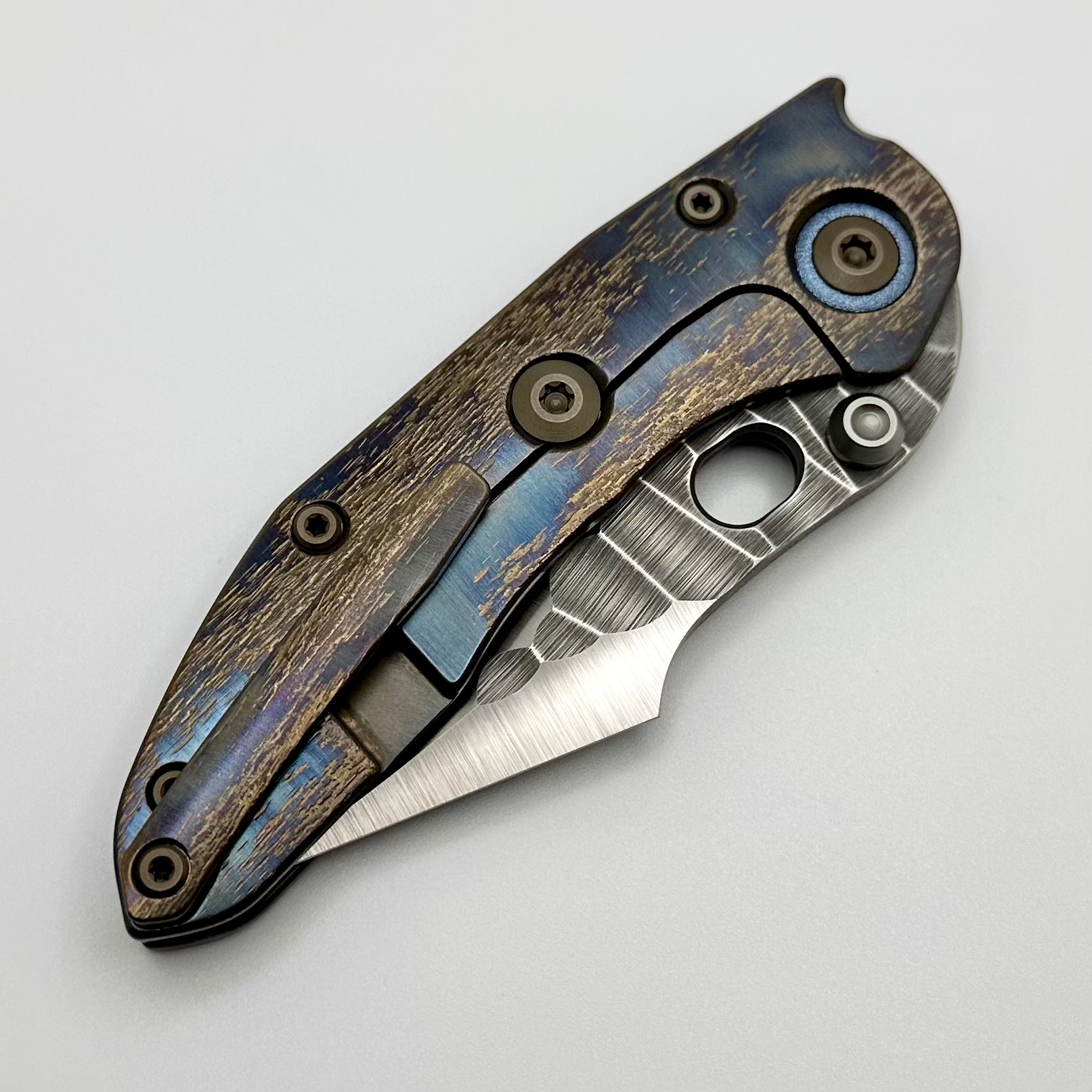 Borka Blades Custom Rocker Cosmic Stitch w/ Rock Grind Blade & Backspacer w/ Blue Pivot Collars