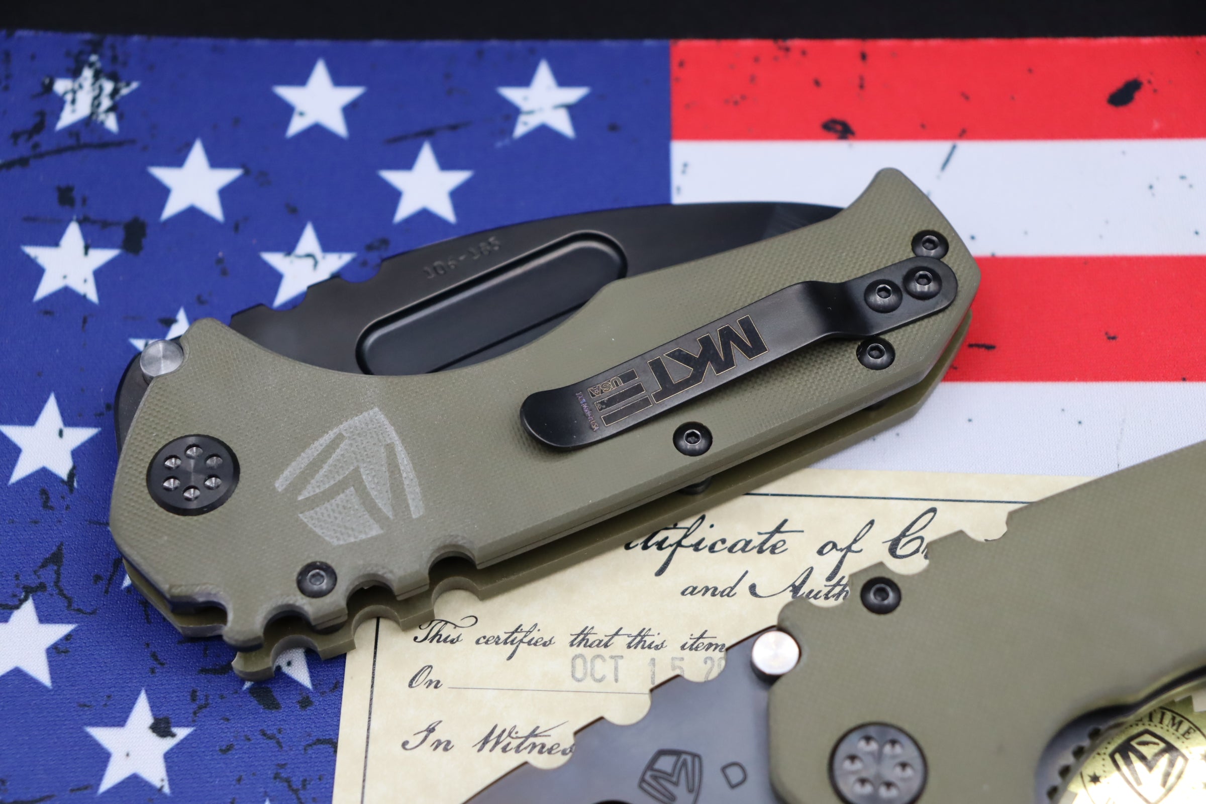 Medford Scout Praetorian OD Green G10 & PVD D2 Tanto