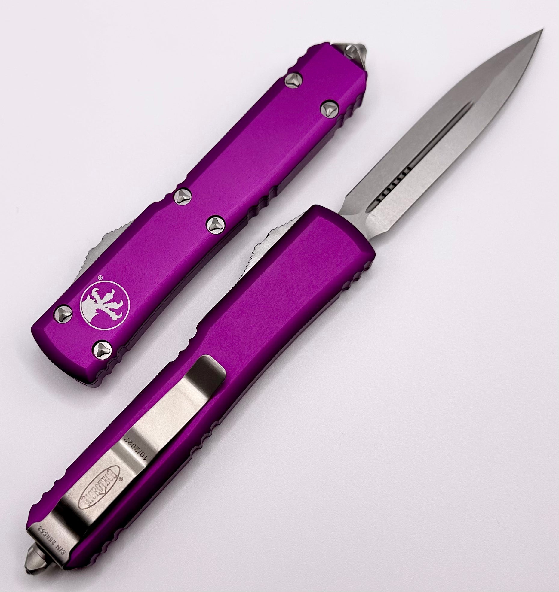 Microtech Ultratech Double Edge Stonewash Standard & Violet 122-10VI