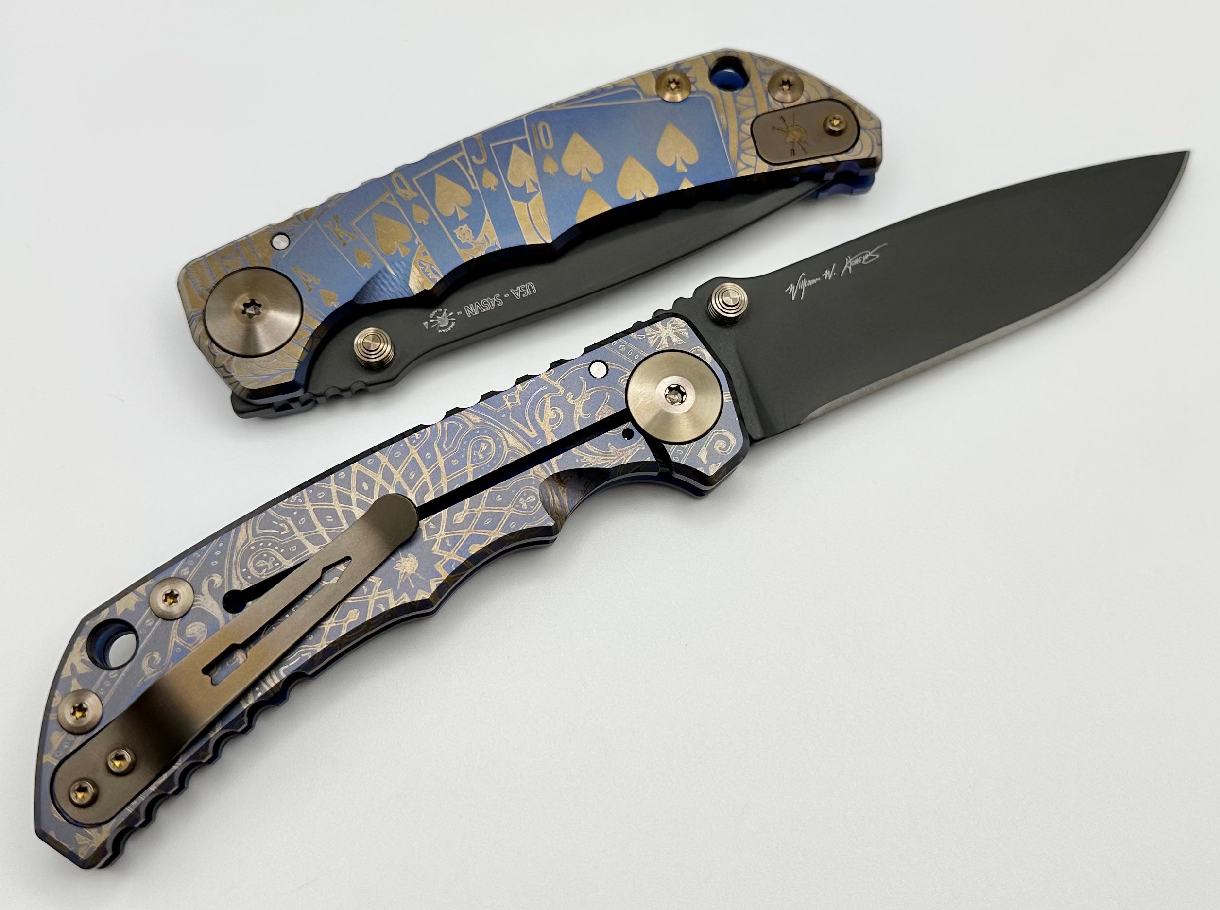 Spartan Blades Harsey Folder 2022 Special Edition Royal Flush