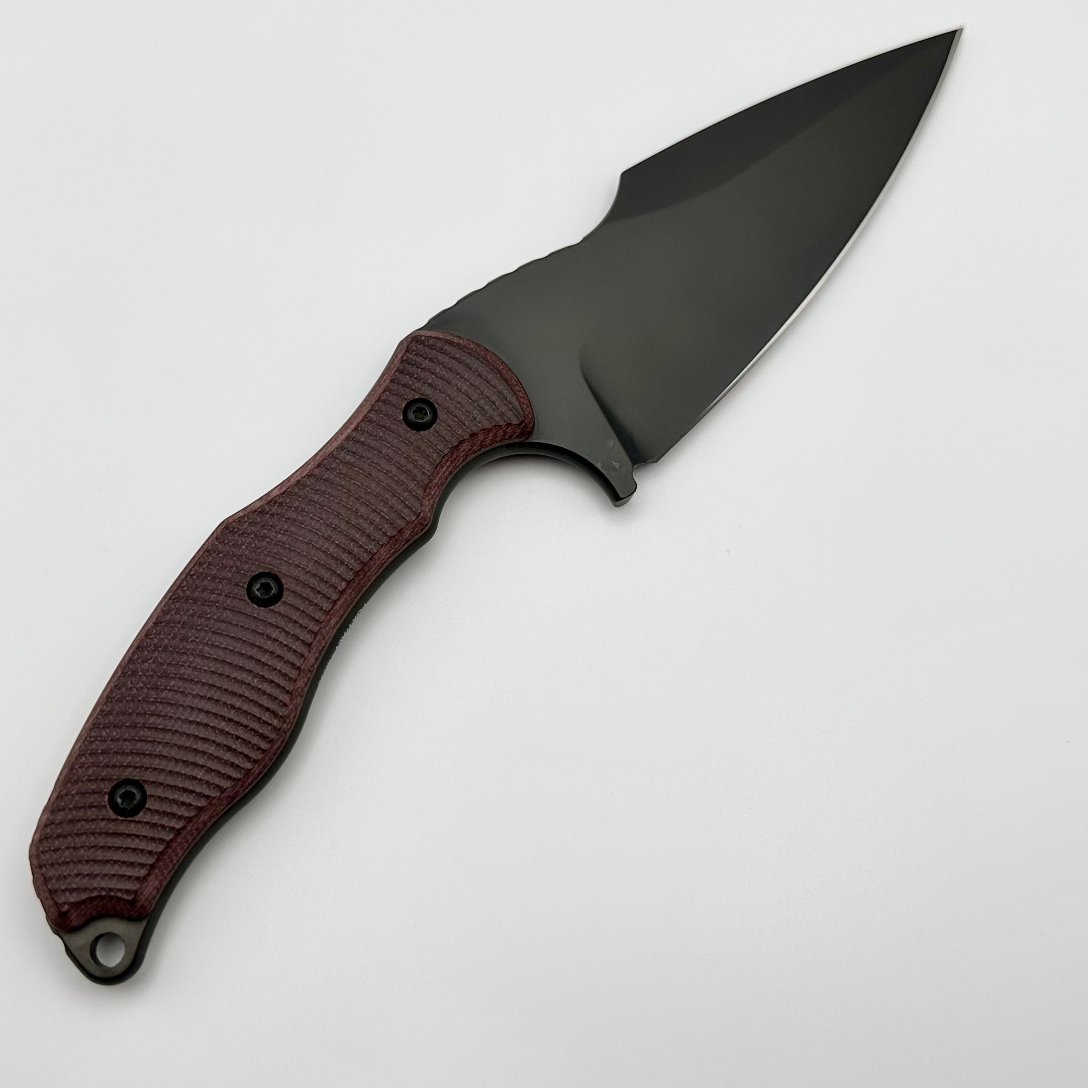 Borka Blades SB1 PVD M390 & Burgundy Micarta Fixed Blade BD02/2 MBU