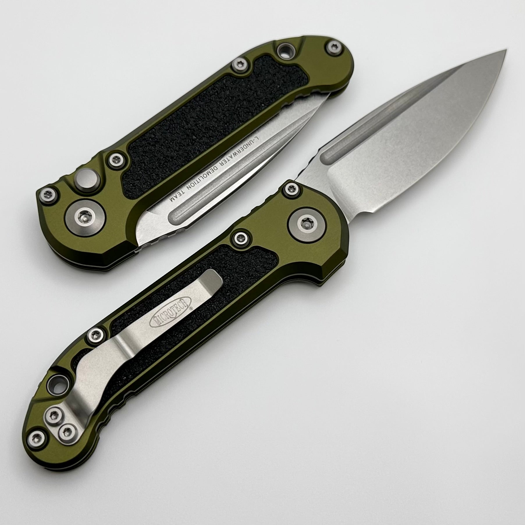 Microtech Knives LUDT Gen III Stonewash Drop Point w/ OD Green Handle 1135-10OD ONE PER HOUSEHOLD