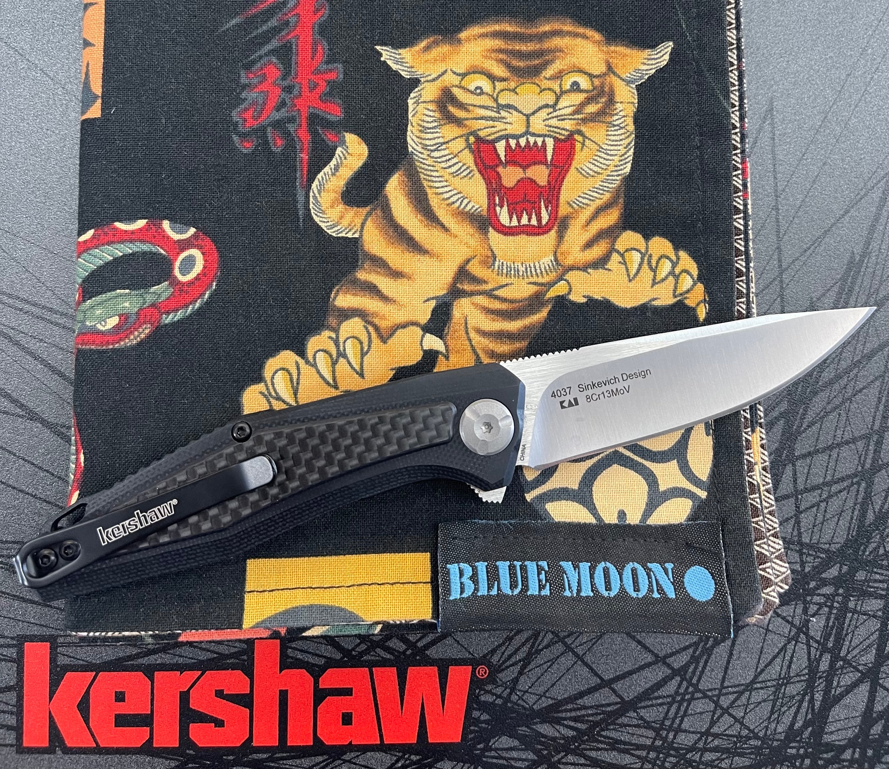 Kershaw Sinkevich Atmos Liner Lock Knife Black G-10/Carbon Fiber (3 Satin) 4037