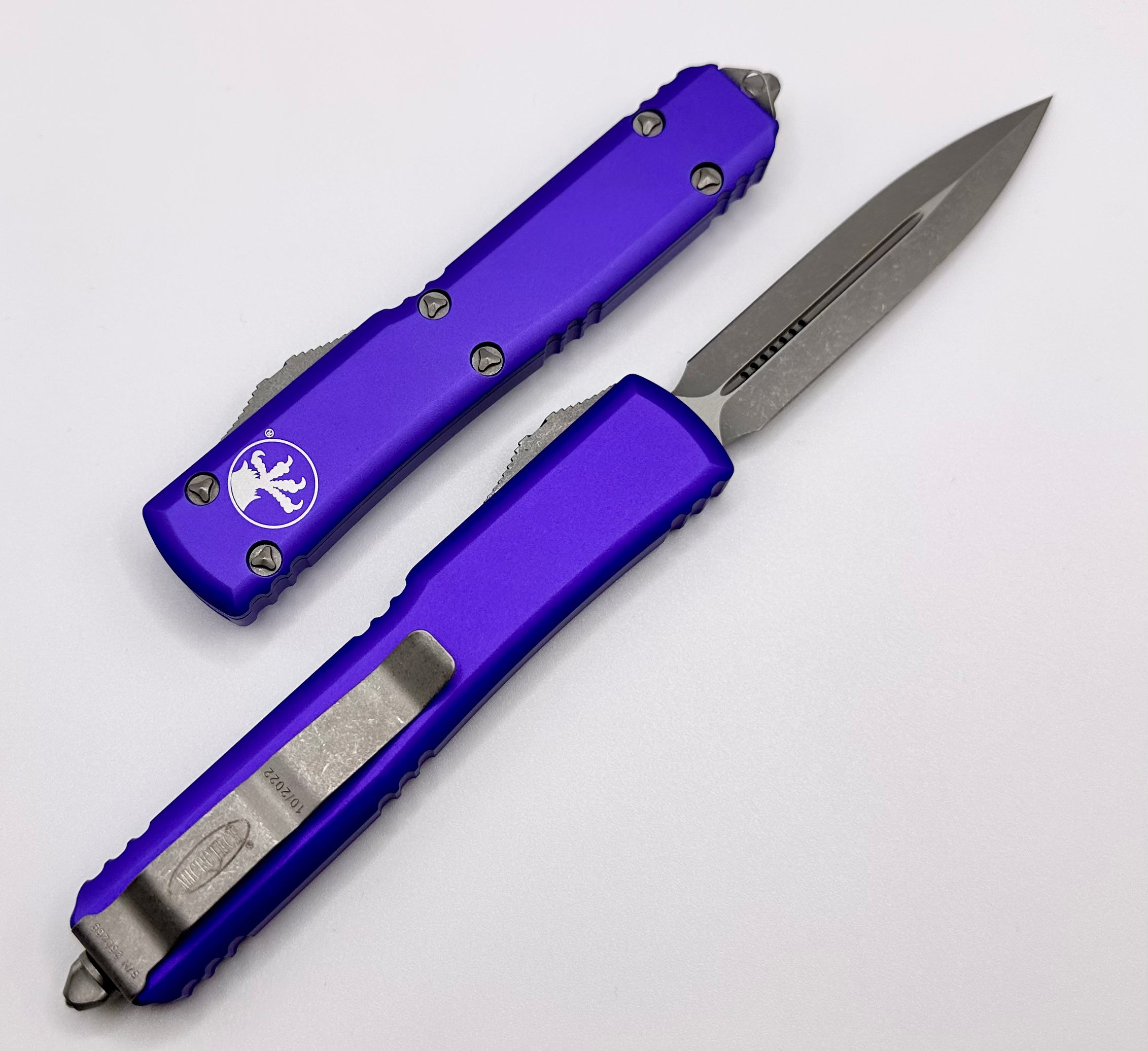 Microtech Ultratech Double Edge Apocalyptic Standard & Purple 122-10APPU