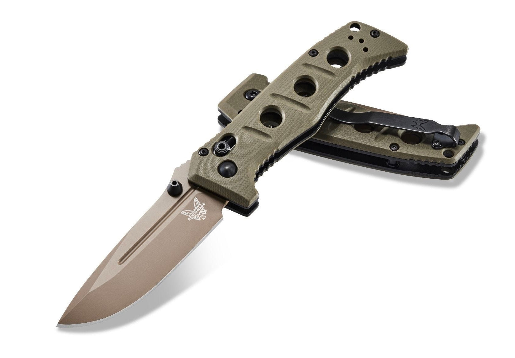 Benchmade Mini Adamas FDE & Cruwear 273FE-2