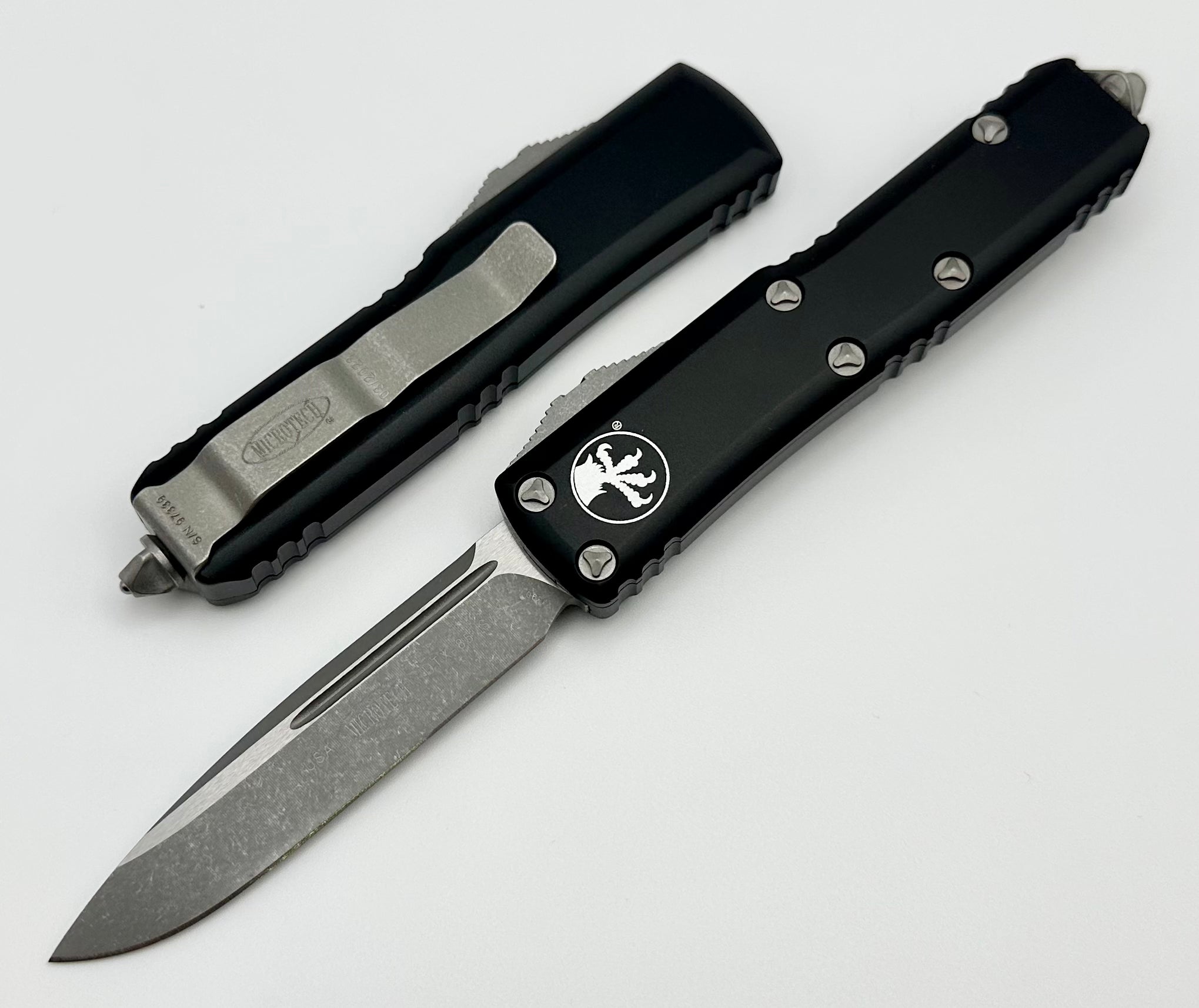 Microtech UTX-85 Single Edge Apocalyptic Standard & Black 231-10AP