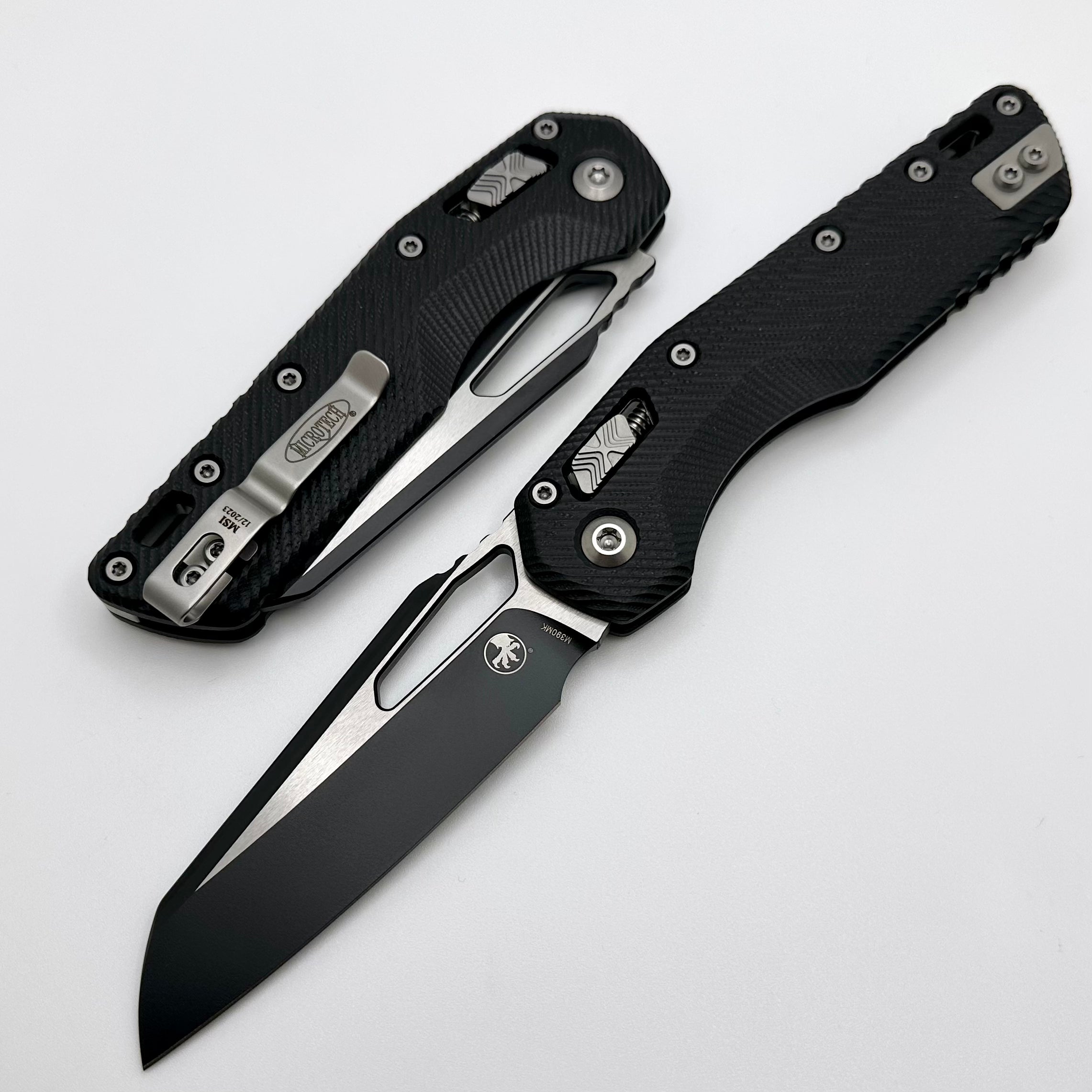 Microtech Knives MSI RAM LOK Black G-10 & Two Tone Black M390MK 210-1FLGTBK