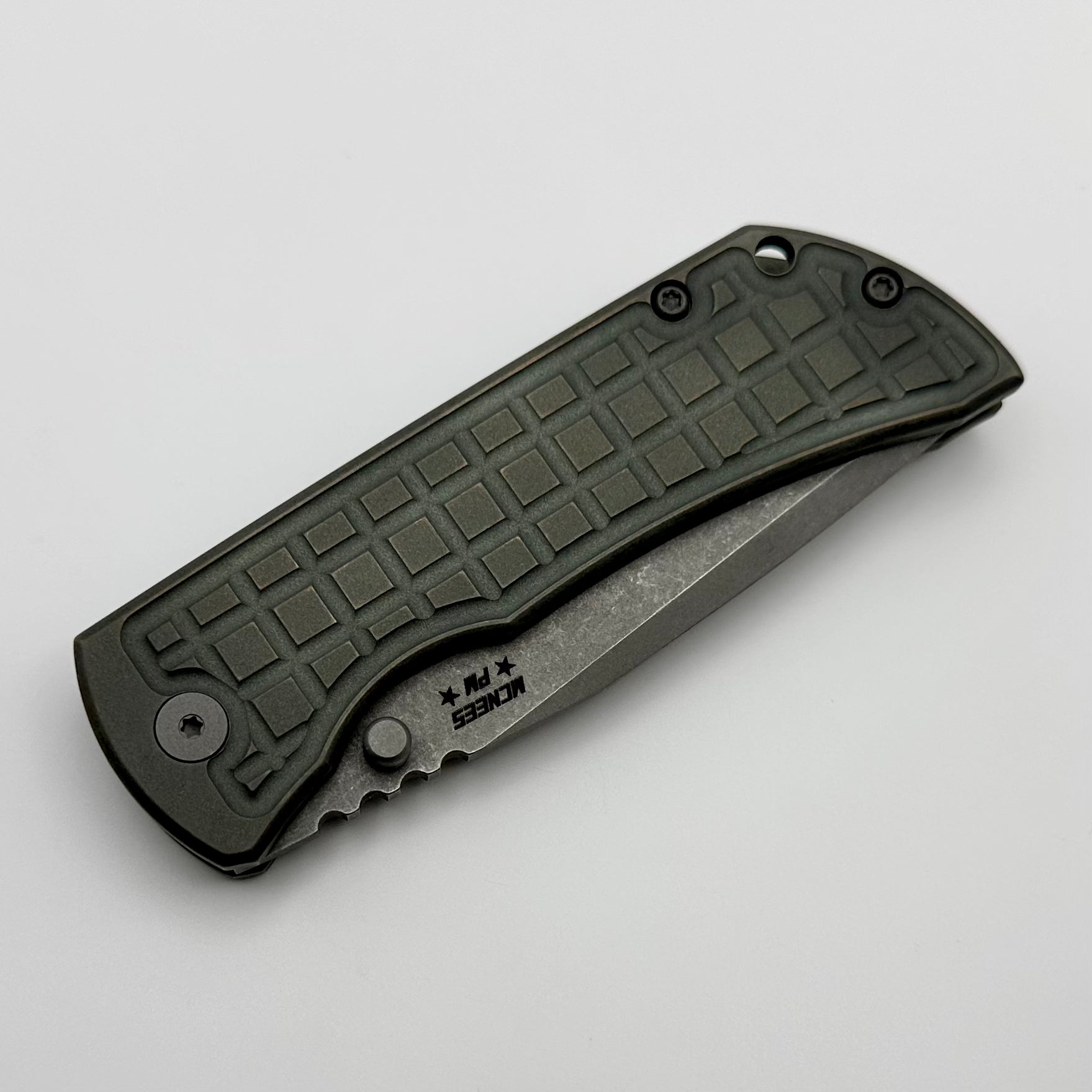 McNees Performance Machined Mac 2 3.5 Green/Bronze Frag Atomic w/ Stonewash MagnaCut GEN 2