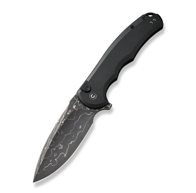 Civivi Praxis Flipper Black Aluminum & Damascus C18026E-DS1