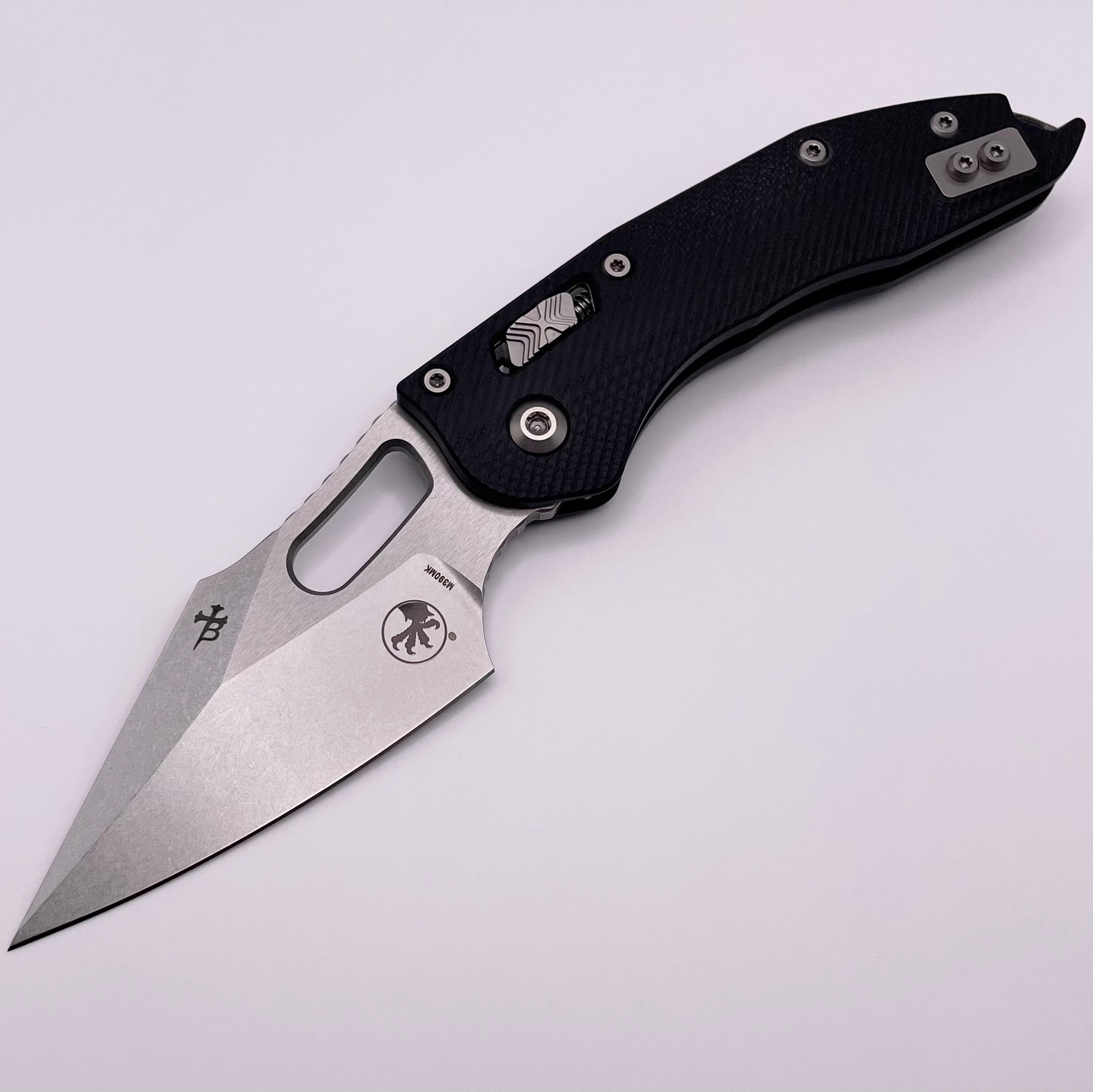 Microtech Knives Manual Stitch RAM LOK Fluted Black G-10 & M390MK 169RL-10FLGTBK Pre Owned