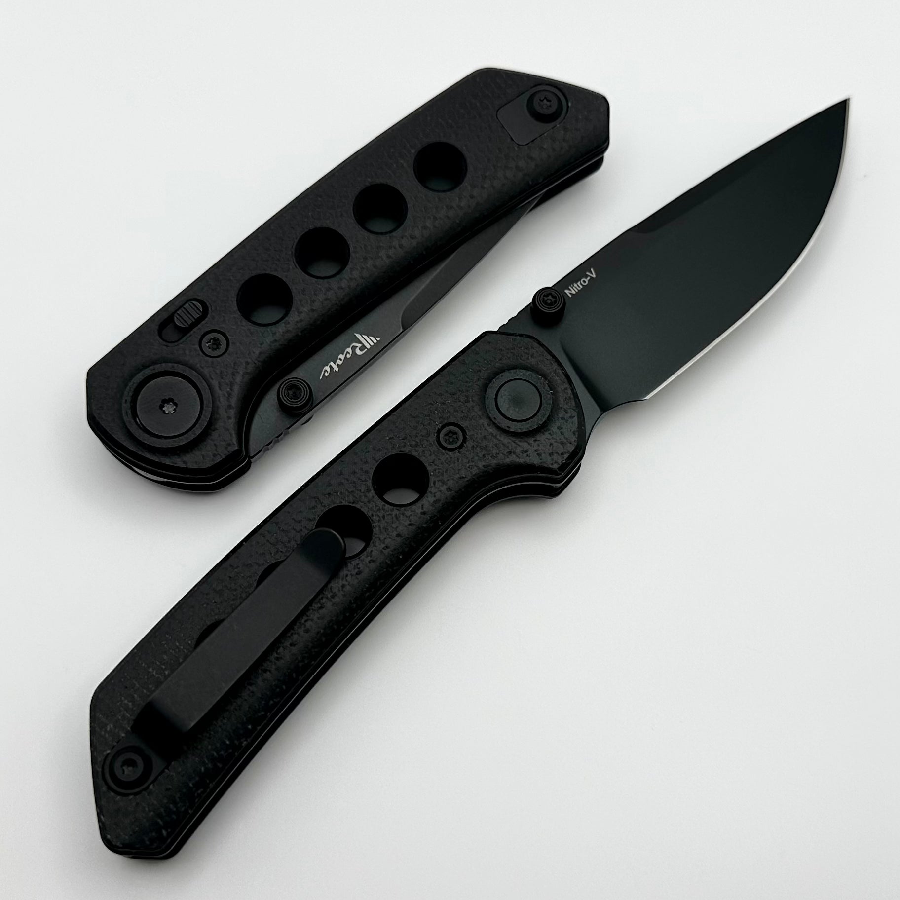 Reate Knives PL-XT Black Micarta w/ Black G-10 Inlays & Black PVD Nitro-V