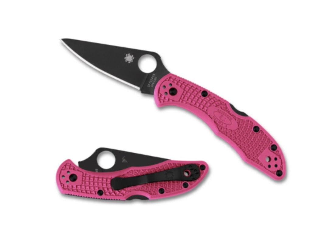 Spyderco Delica 4 FRN Pink & Black S30V C11FPNS30VBK