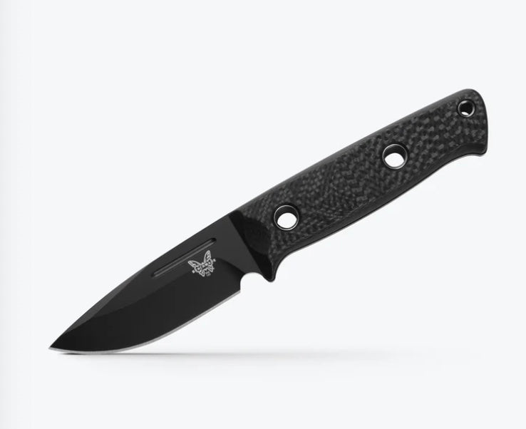 Benchmade Mini Bushcrafter Carbon Fiber Handle & Cruwear Fixed Blade 165BK