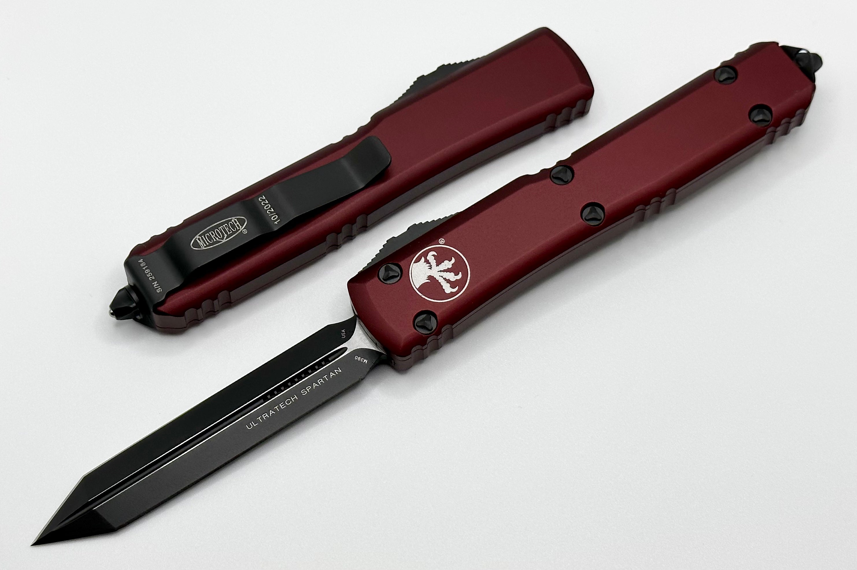 Microtech Ultratech Spartan Merlot w/ Black Standard 223-1MR