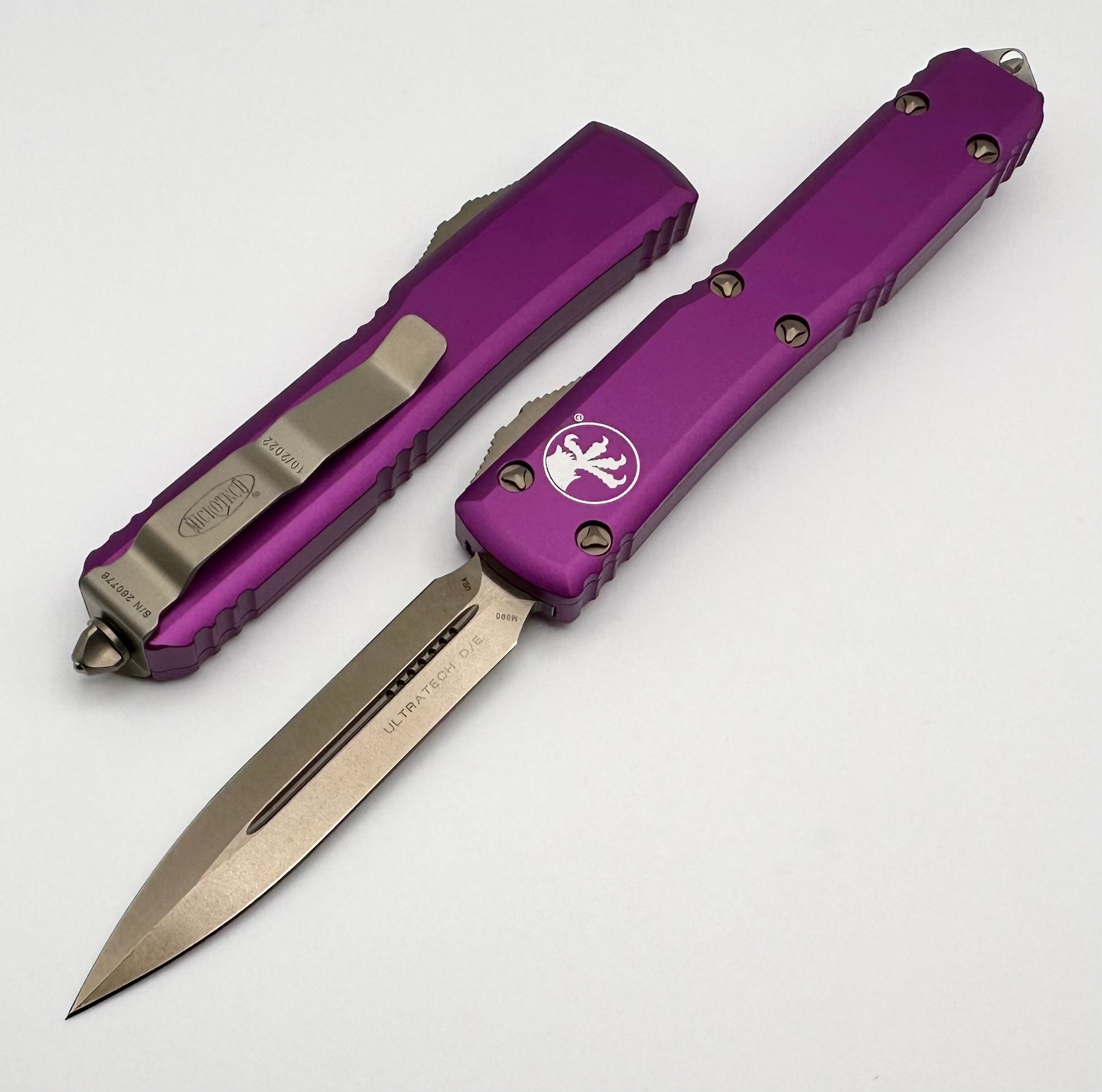 Microtech Ultratech w/ Double Edge Bronze & Violet 122-13VI