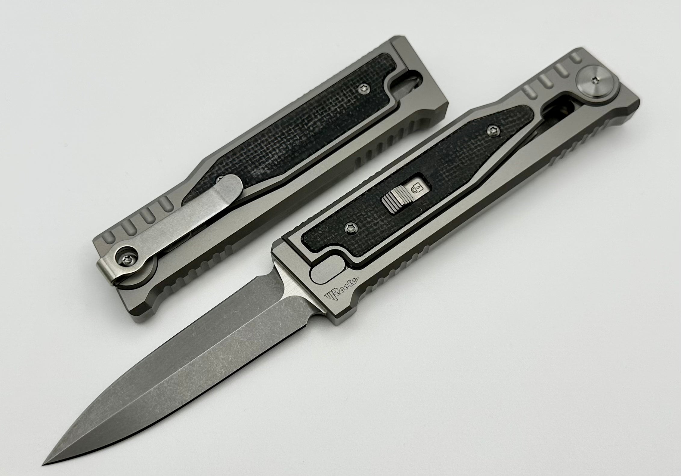 Reate EXO M Black Micarta & Two Tone Double Edge 3V