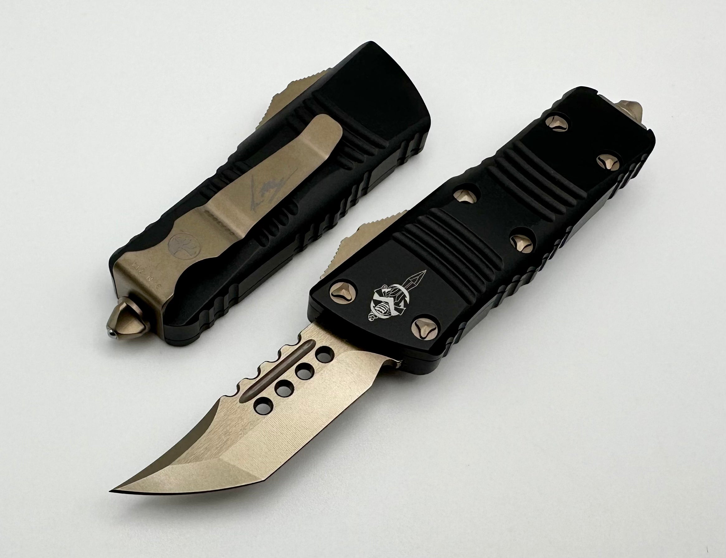 Microtech Mini Troodon Hellhound Bronze Standard & Black 819-13S