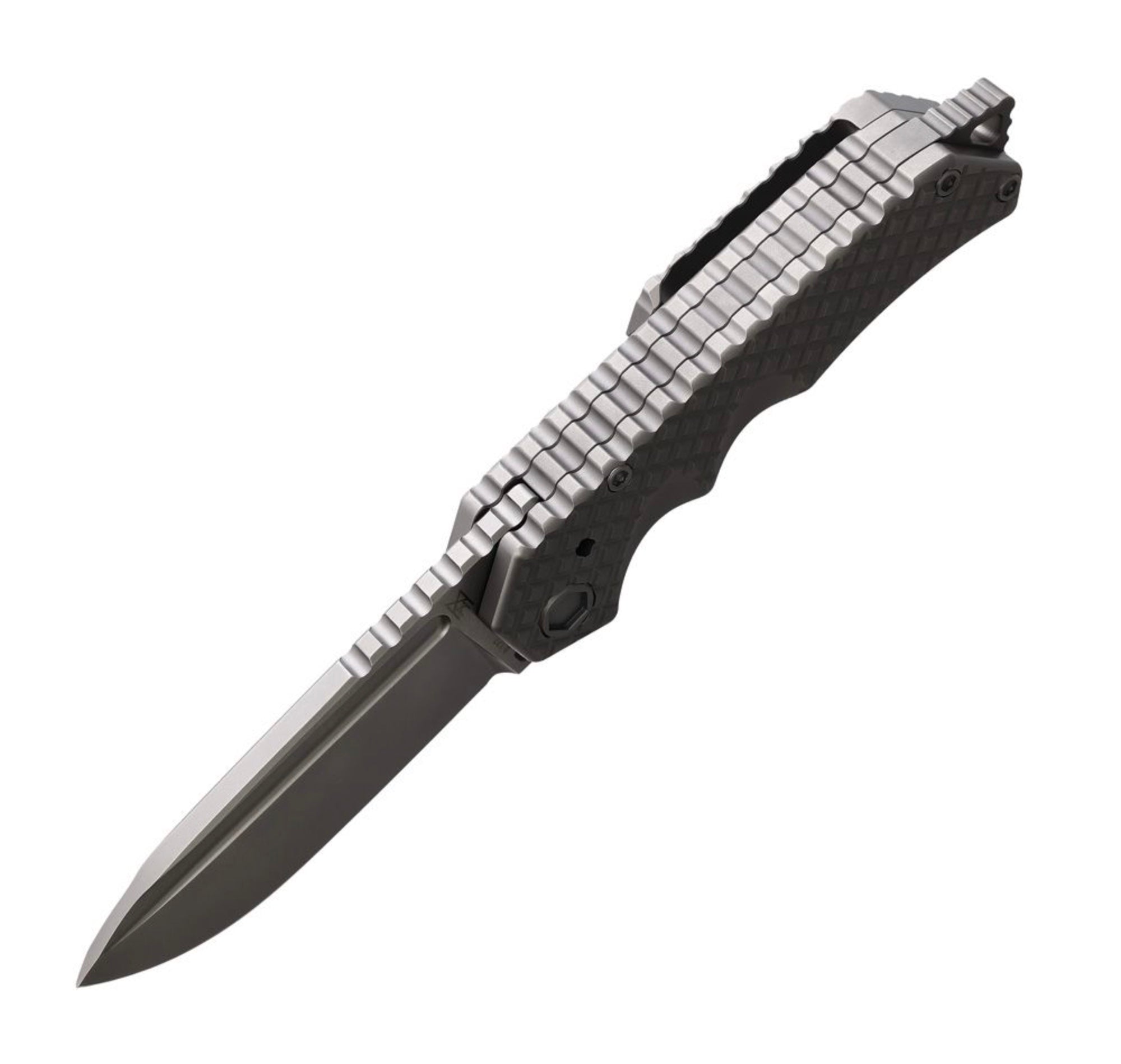 Midgards Messer Hermod Frame Lock Checkered Titanium & CPM-D2