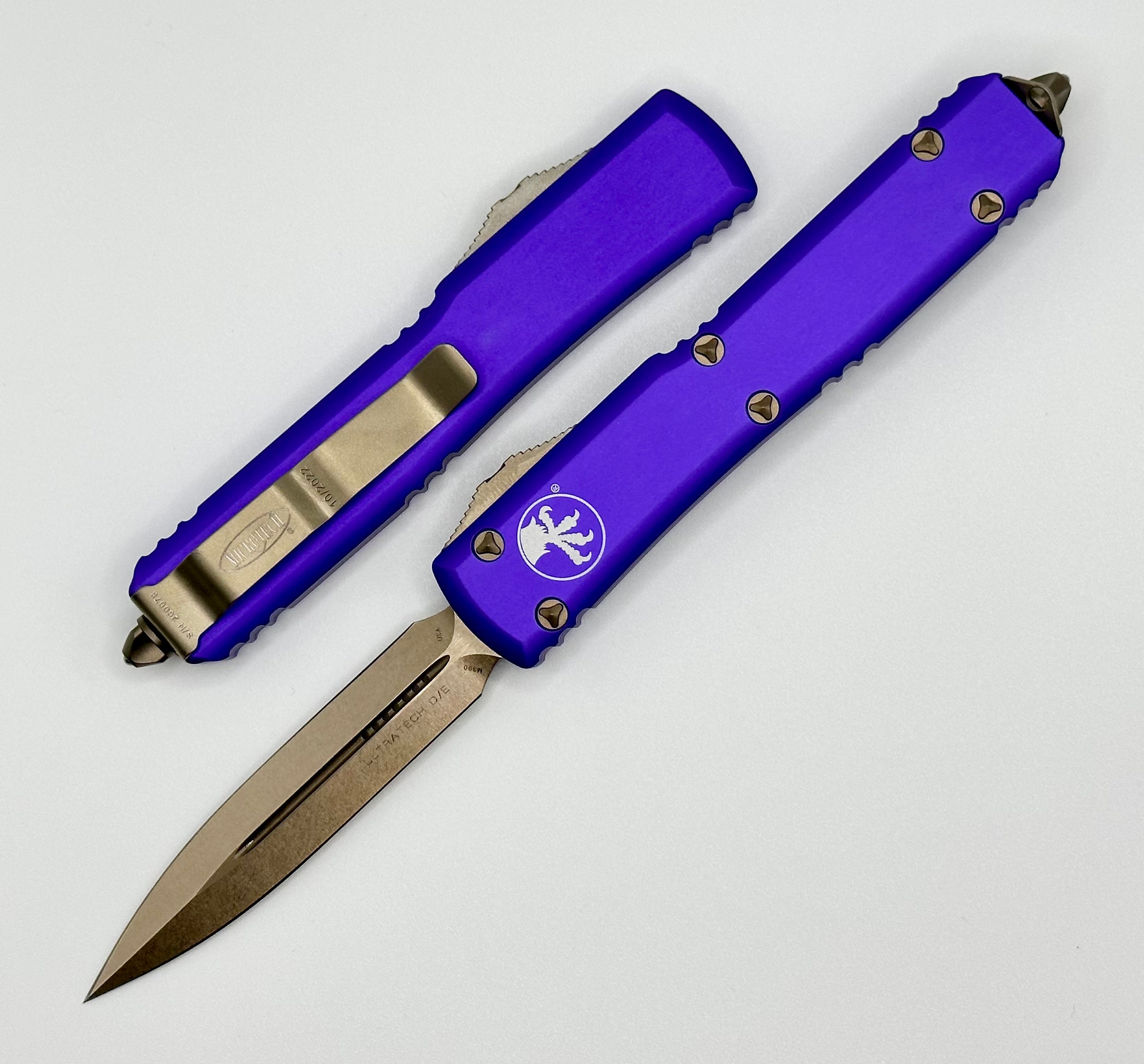 Microtech Ultratech w/ Double Edge Bronze & Purple 122-13PU