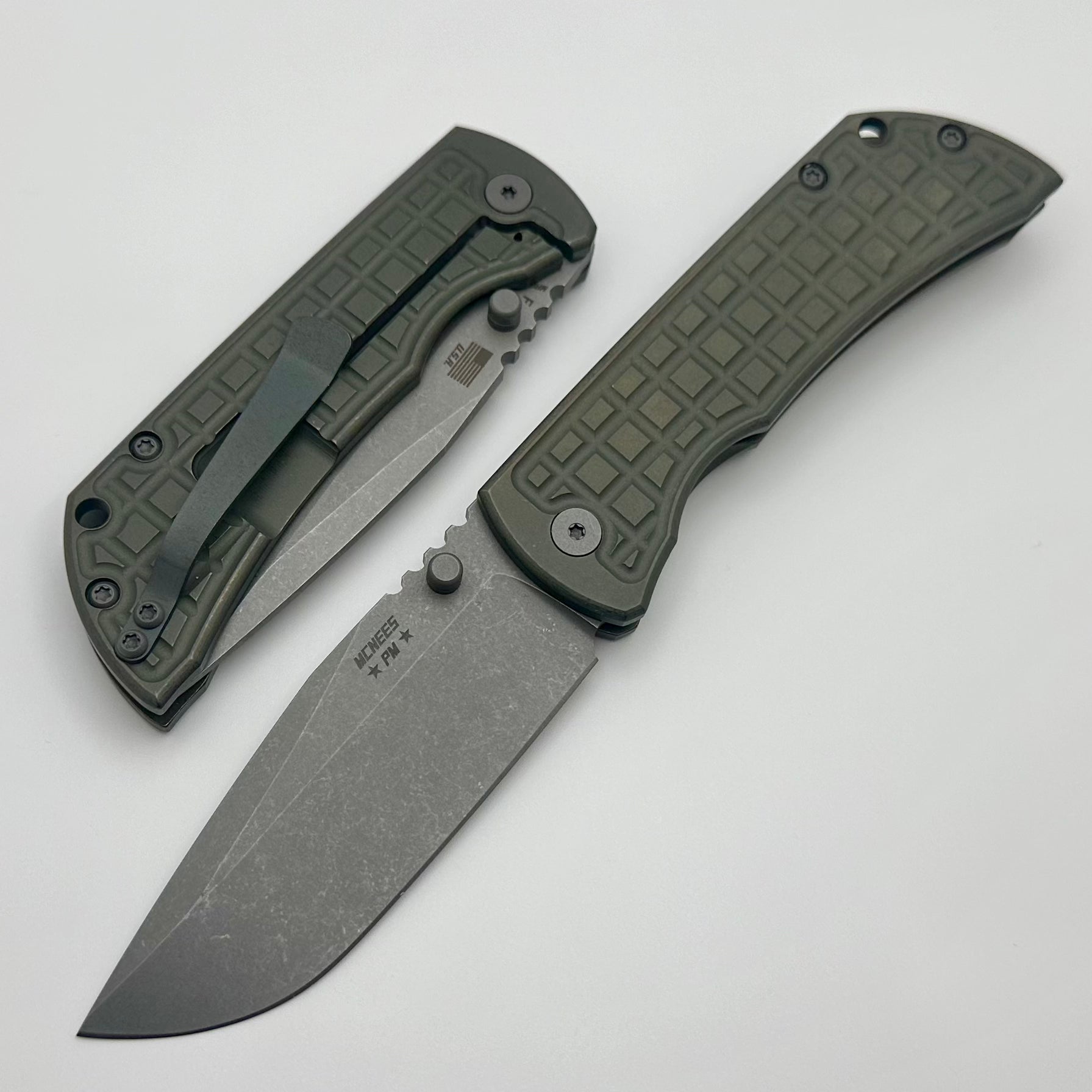 McNees Performance Machined Mac 2 3.5 Green & Bronze Atomic Frag w/ Matte Stonewash MagnaCut