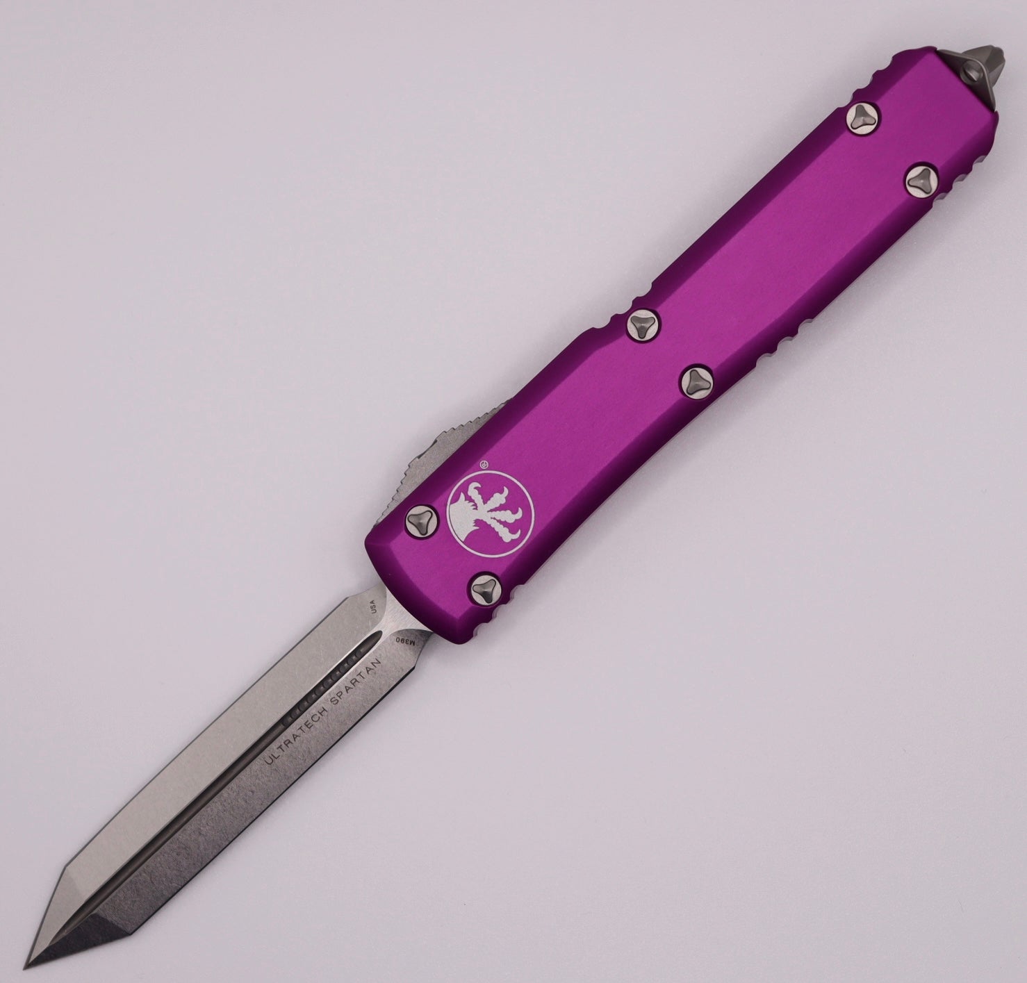 Microtech Ultratech Spartan Stonewash Standard & Violet 223-10VI