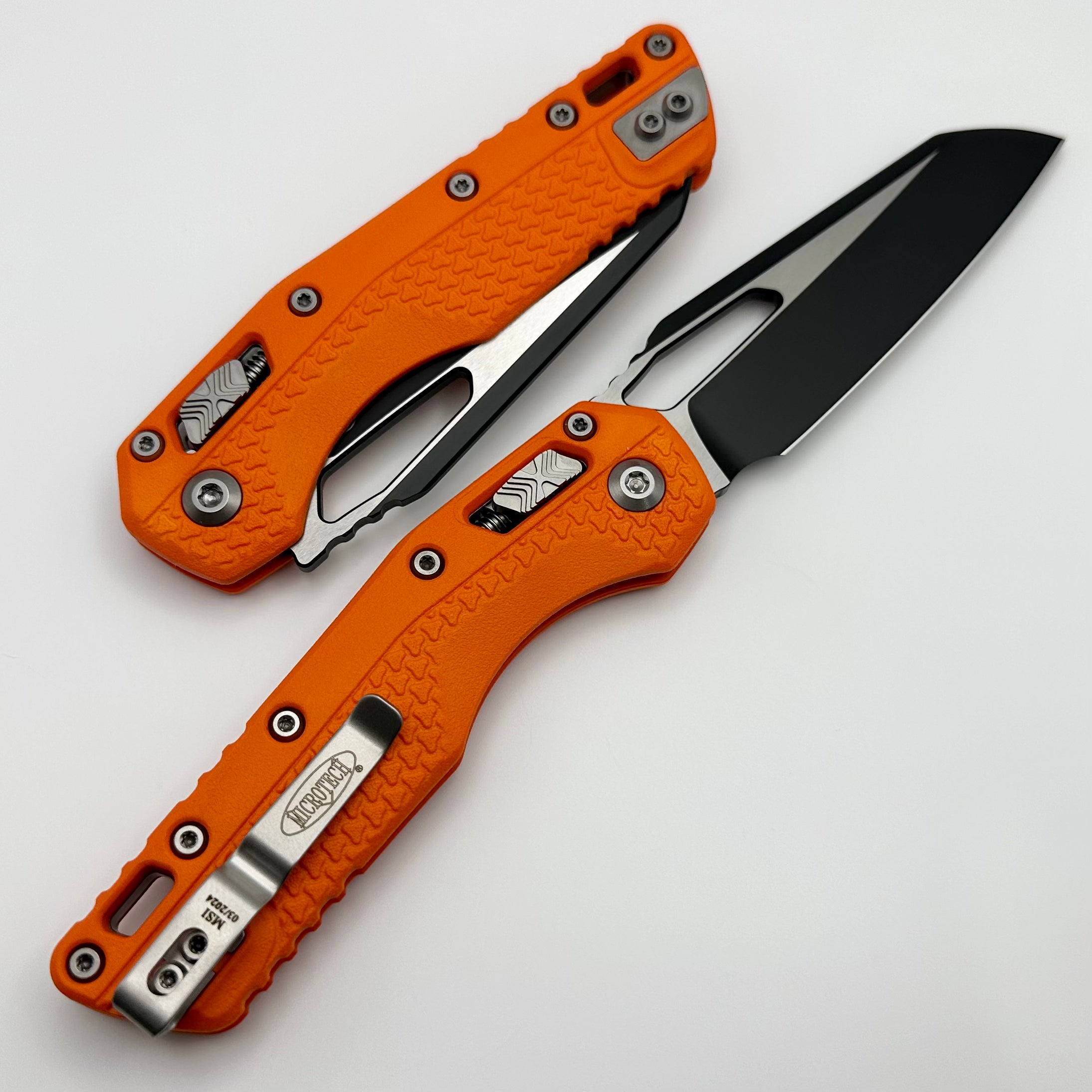 Microtech Knives MSI RAM LOK Orange Polymer & Black M390MK 210T-1PMOR