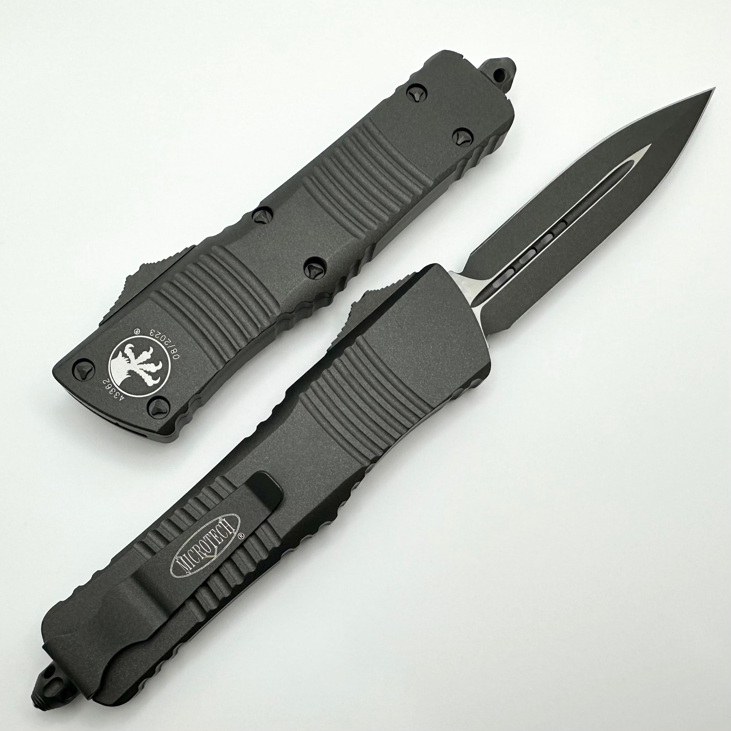 Microtech Combat Troodon Double Edge Dark Tungsten Cerakote 142-1CDT