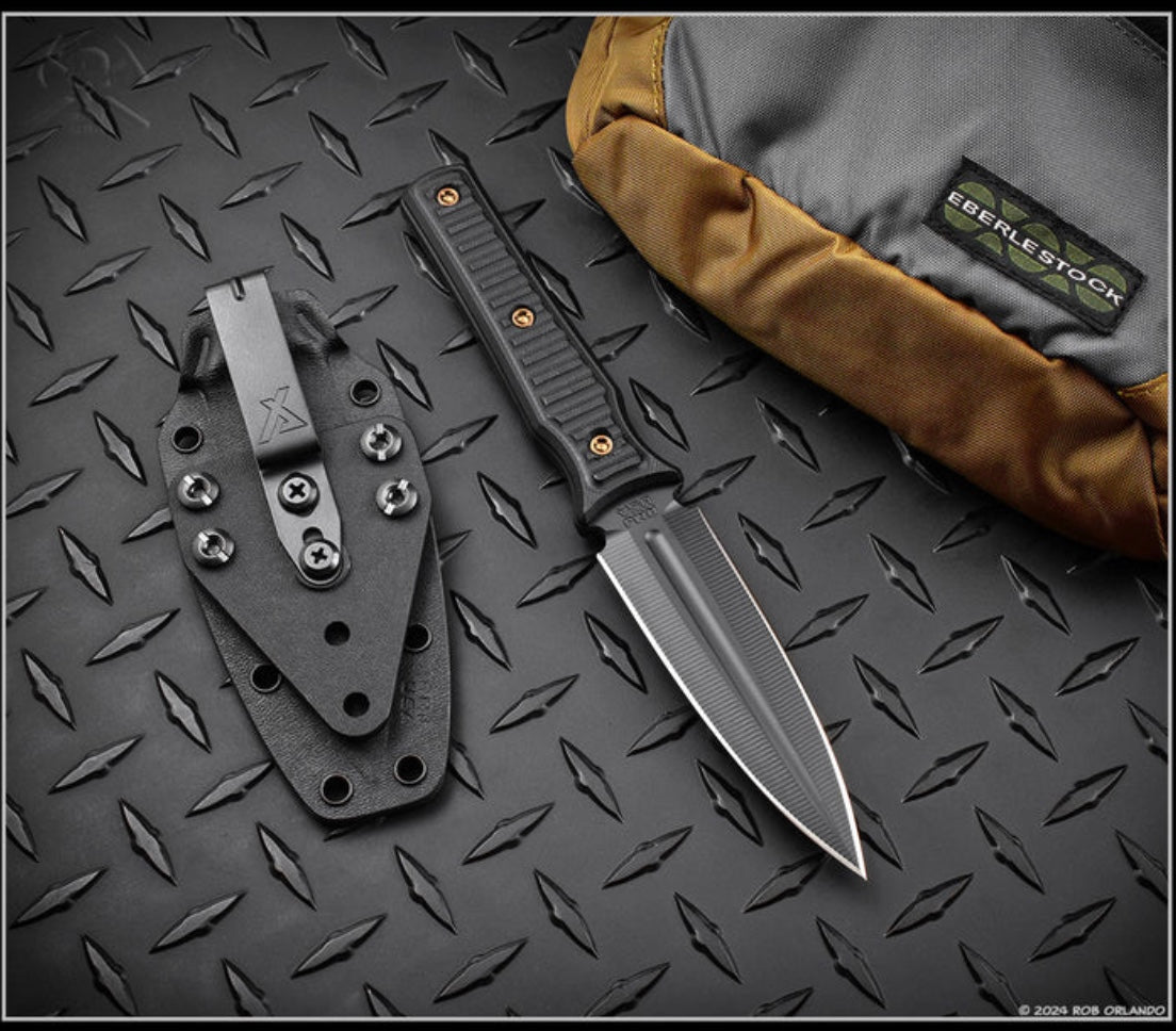 RMJ Tactical Orlando Special Blackout Fixed Blade w/ Black G-10 & Nitro V