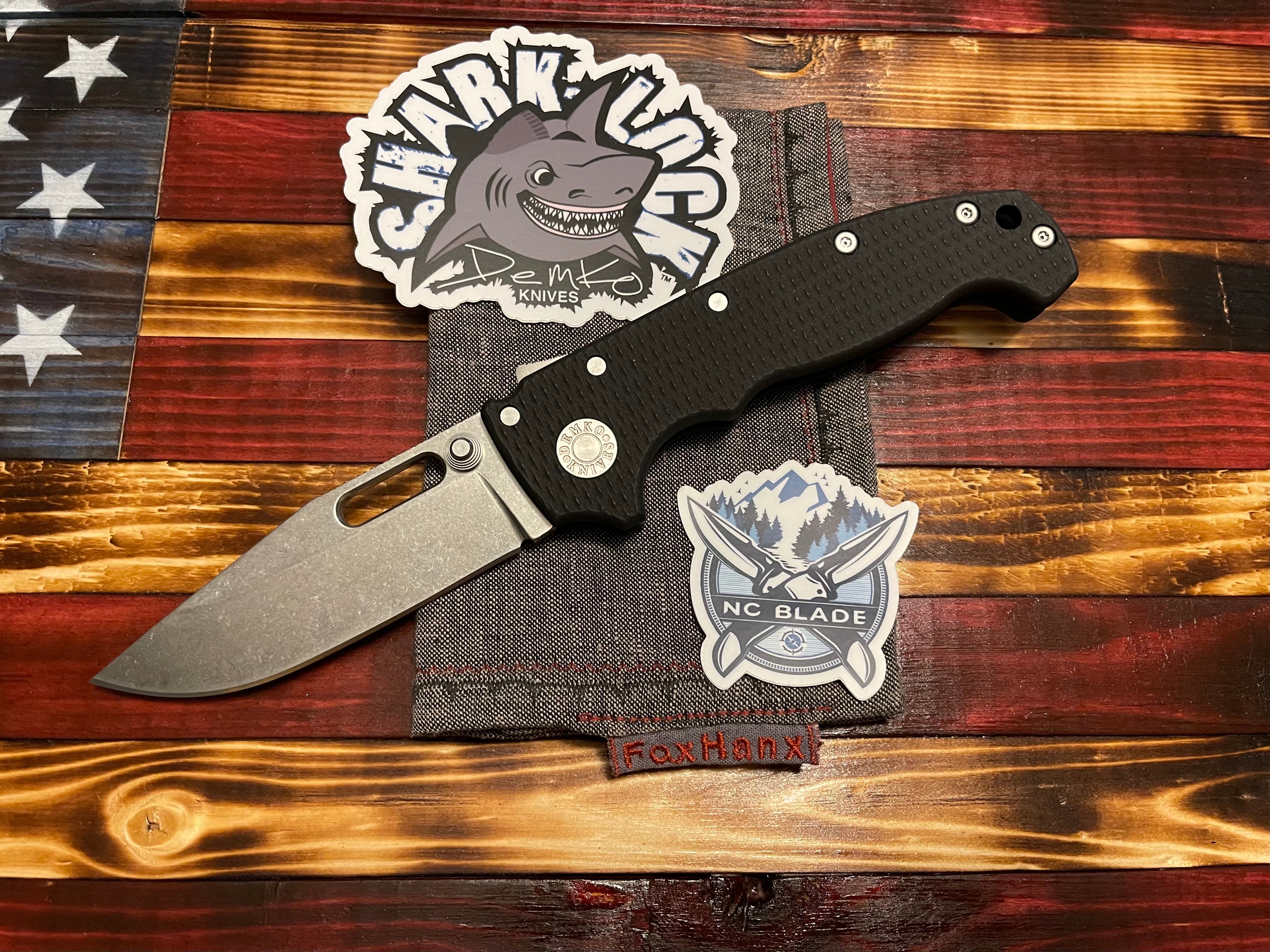 Demko Knives MG AD20 Black G10 20CV w/ Cut Out