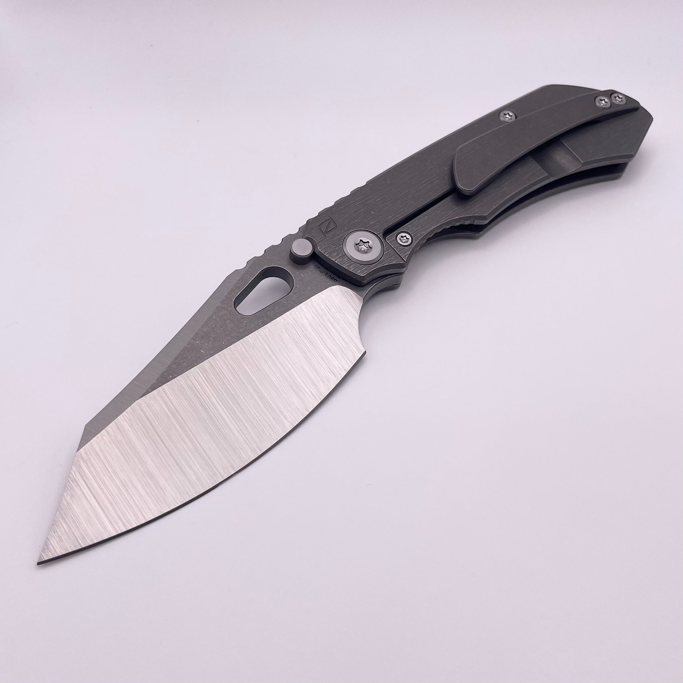 BLEMISH Custom Knife Factory Rotten Design Evo 4.0 Left Hand Machine Grind S90V w/ Tumbled Handles