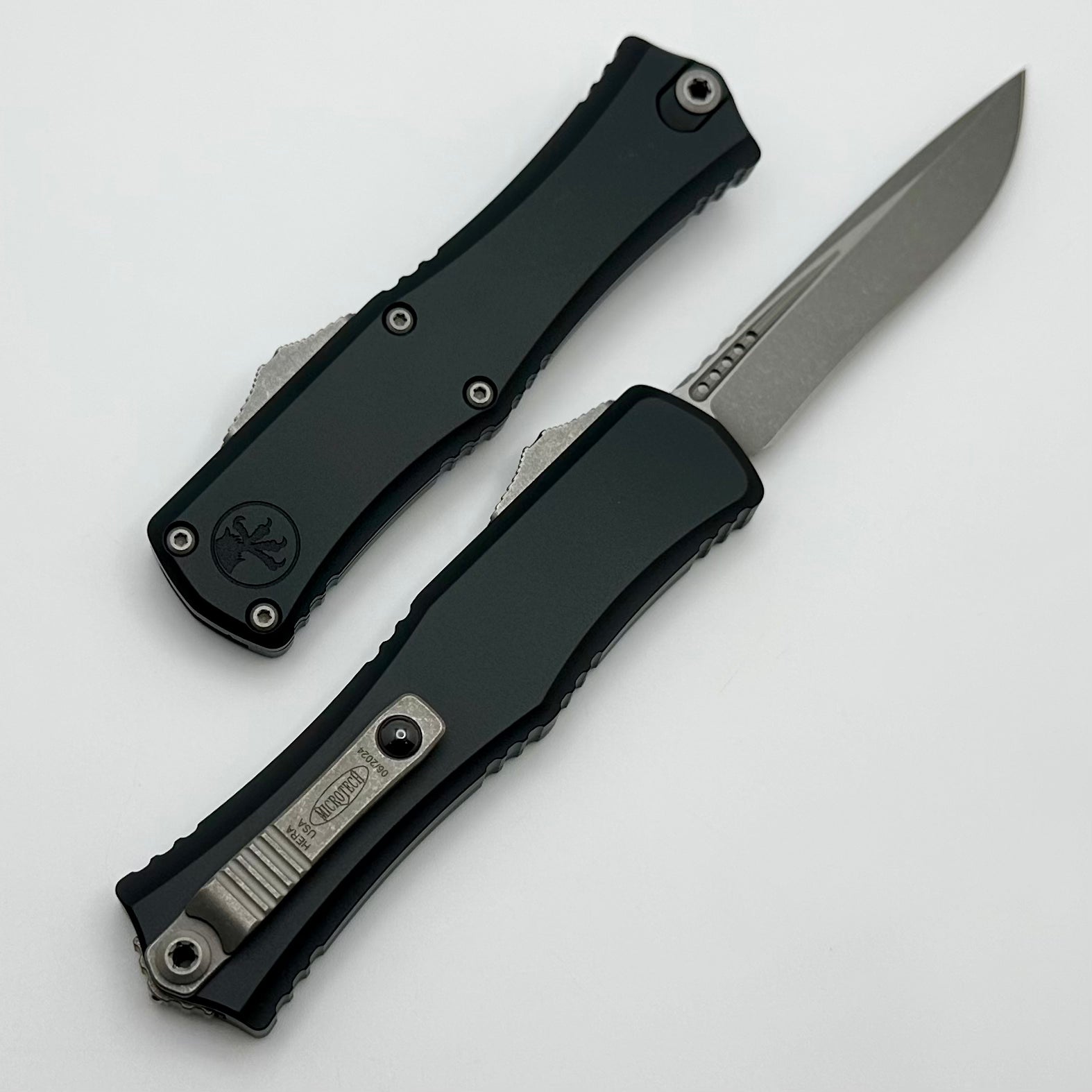 Microtech Knives Mini Hera Apocalyptic Recurve M390MK w/ Black Handle 1705M-10AP