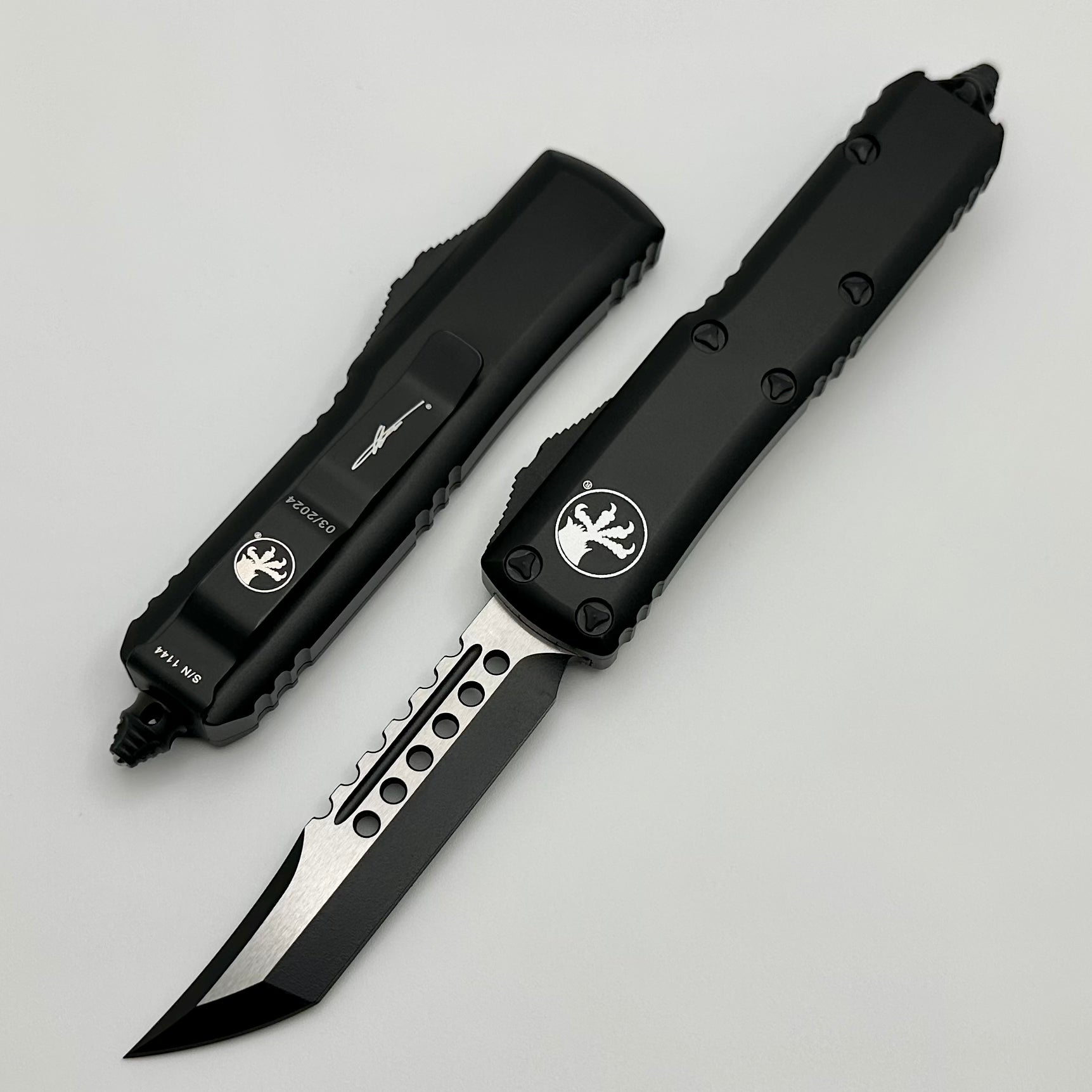 Microtech UTX-85 Hellhound Black Tactical Standard 719-1TS Type 2