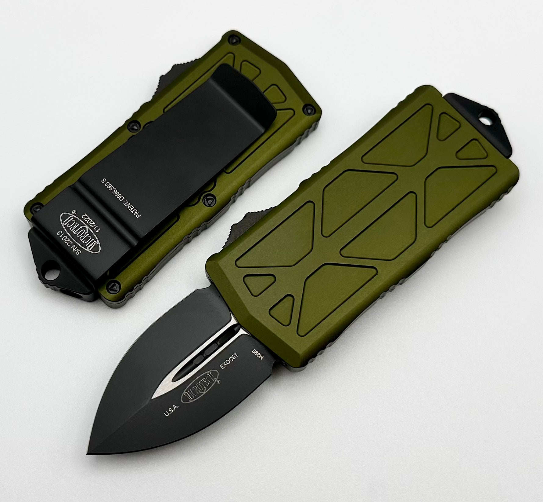 Microtech Exocet OD Green & Black Standard 157-1OD