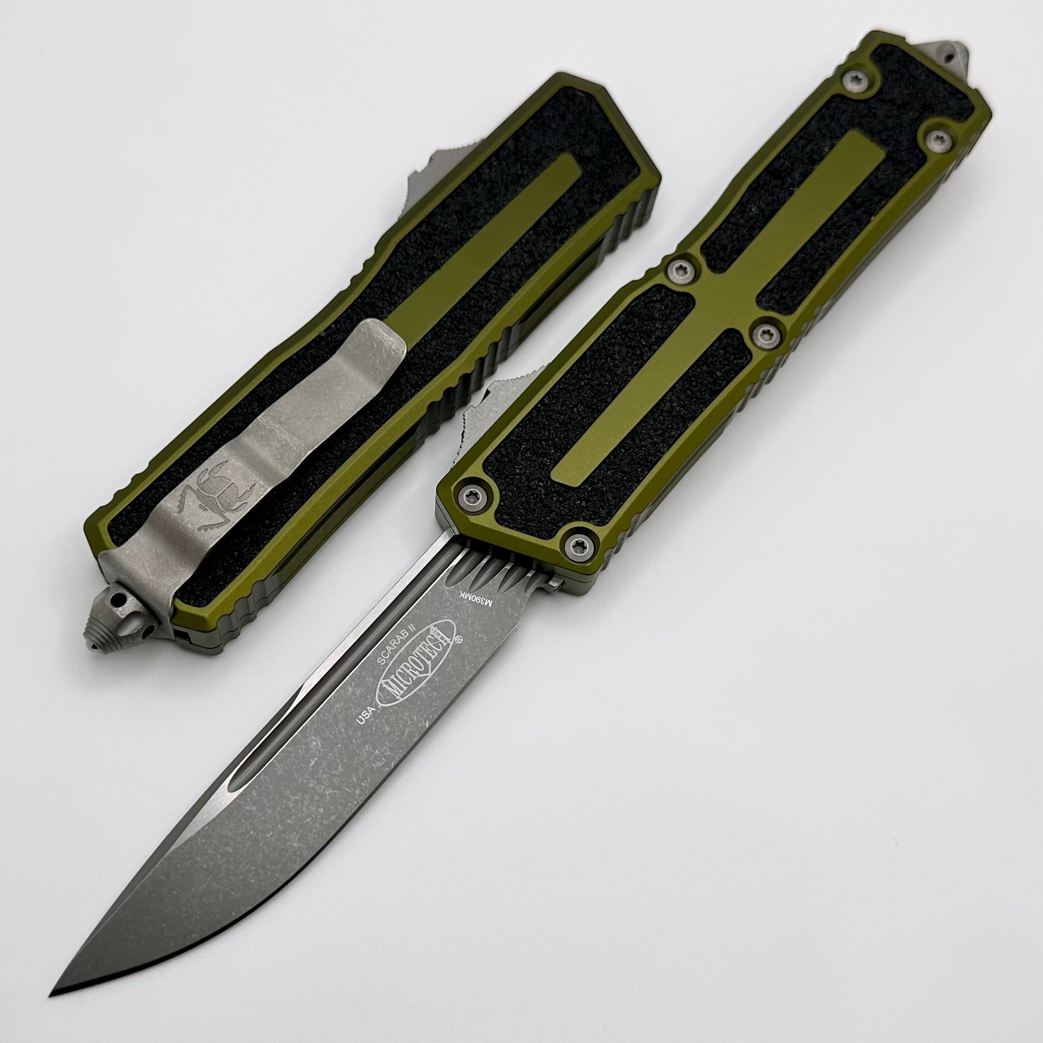 Microtech Scarab 2 Gen 3 OD Green S/E Apocalyptic Standard 1278-10APOD ONE PER HOUSEHOLD