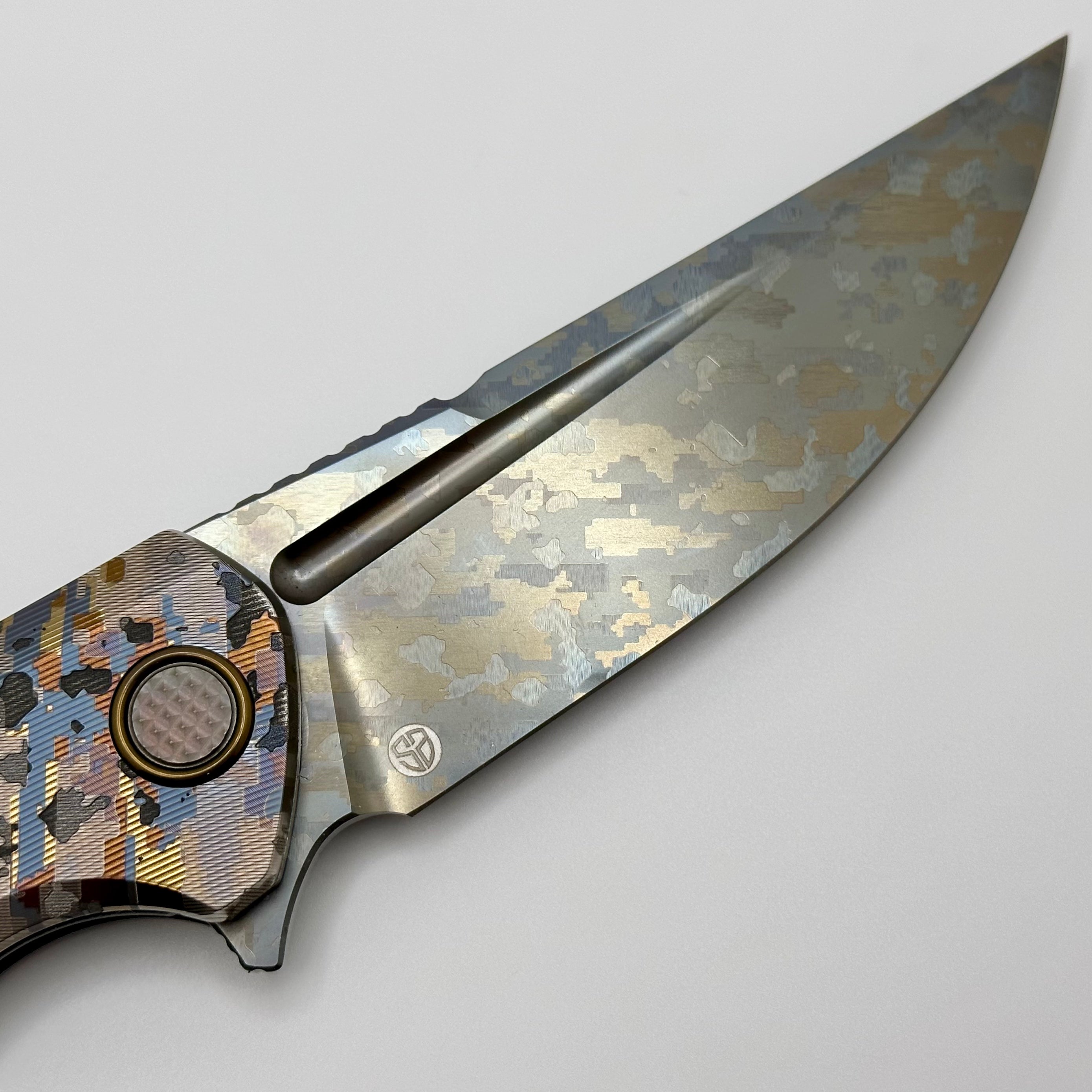 Custom Knife Factory ONE OFF Camo Titanium Marauder