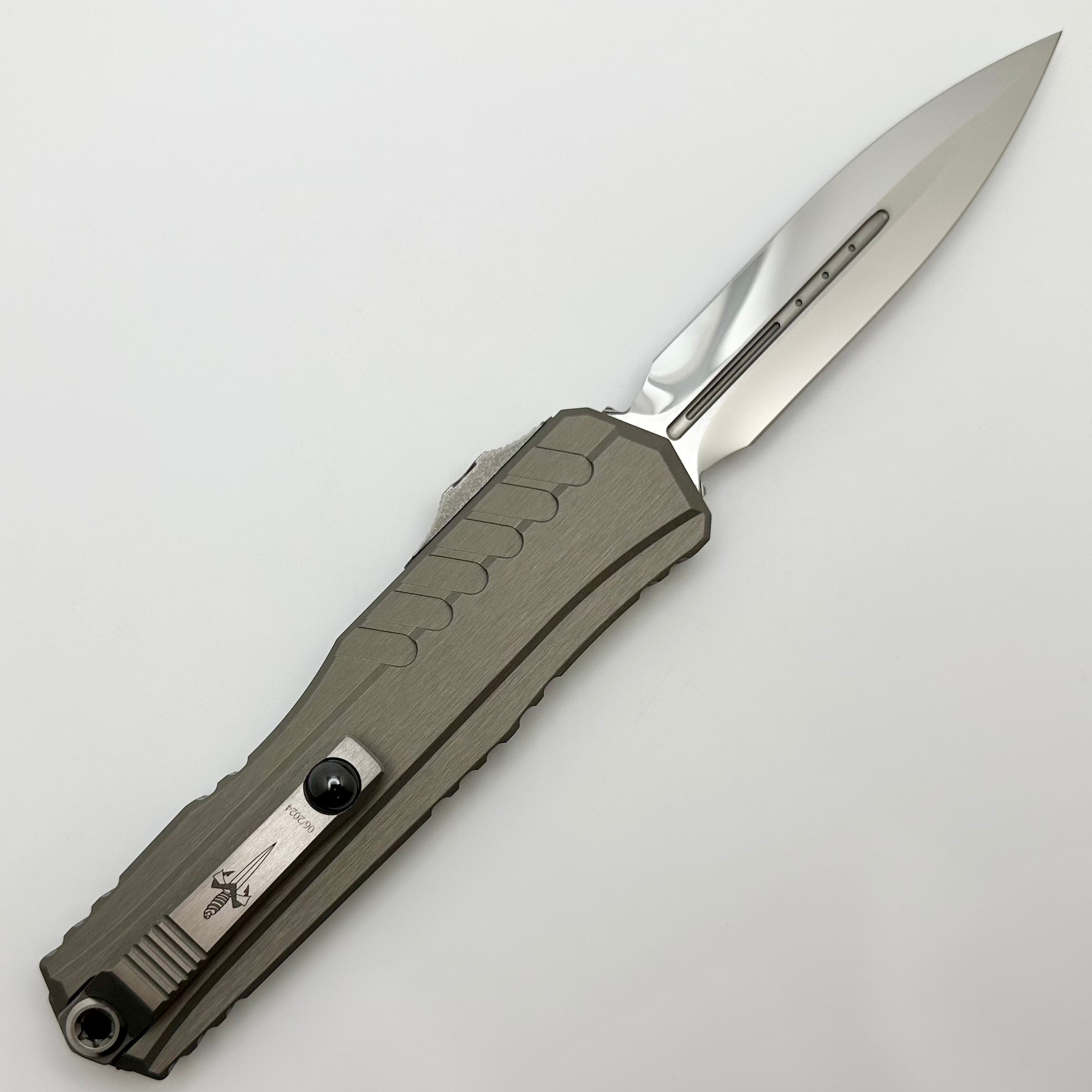 Marfione Custom Knives Cypher II D/E Mirror Polish w/ Natural Handle & Apocalyptic Hardware