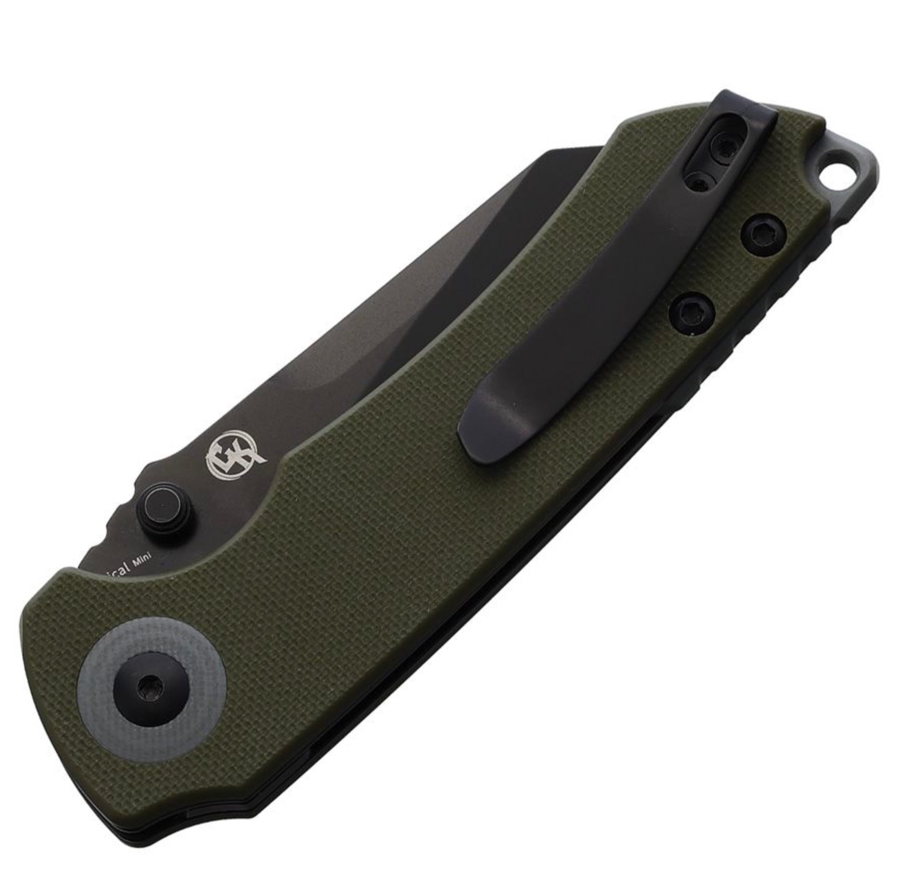 Kizer Mini Critical Green G-10 & Black 3V V3508A3