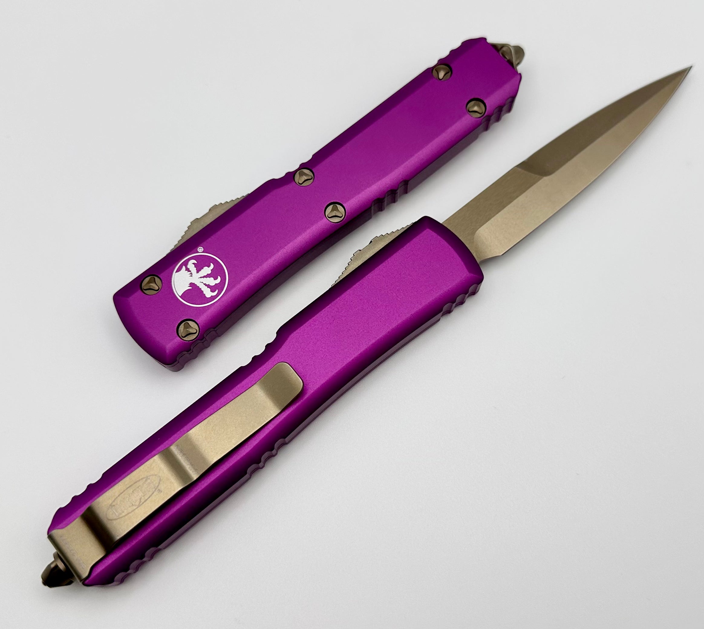 Microtech Ultratech Bayonet Grind Bronze Standard & Violet 120-13VI