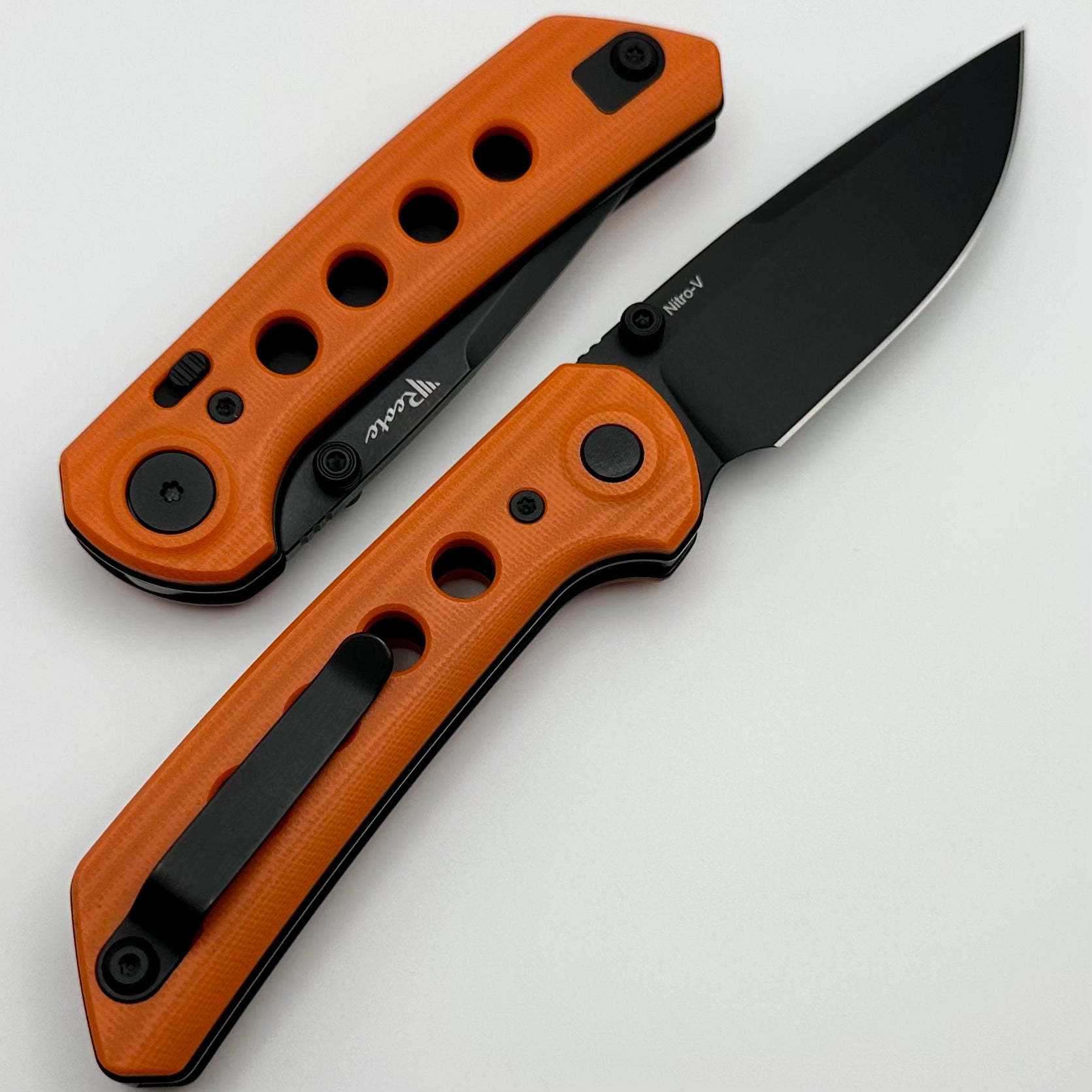 Reate Knives PL-XT Orange G-10 & Black PVD Nitro-V