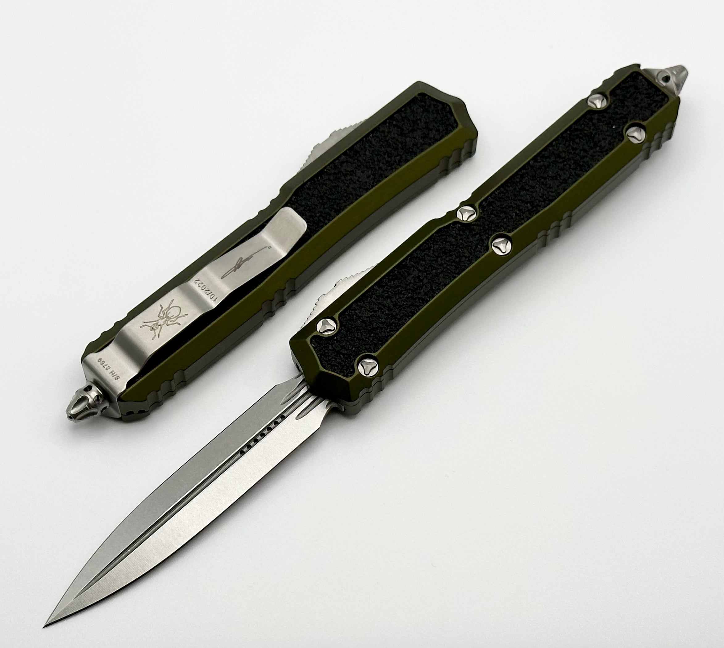 Microtech Makora OD Green & Stonewash Double Edge 206-10ODS