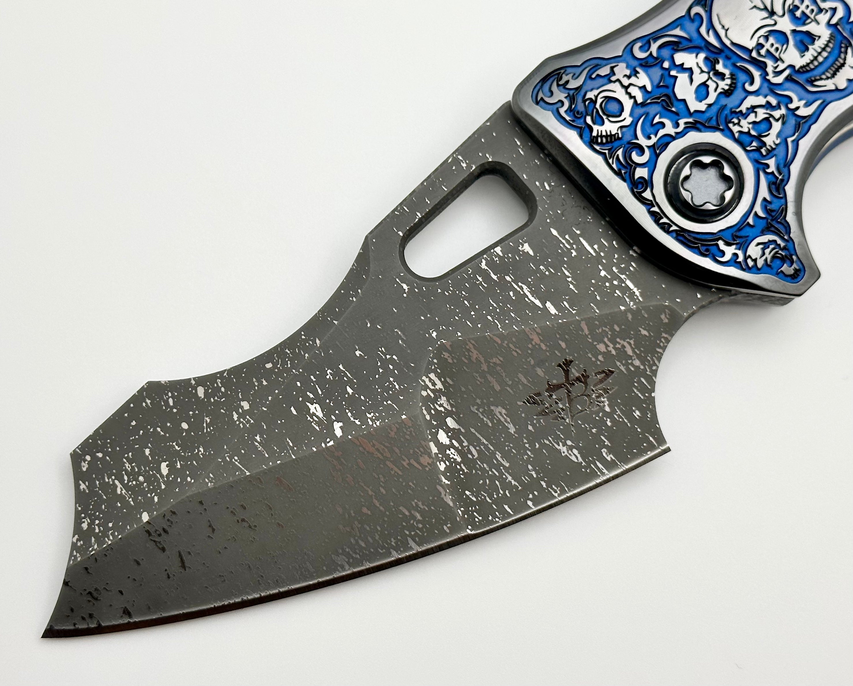 Borka Blades Mike Bond Shylock Blue/Black Hula Skulls & Guru Compound Grind