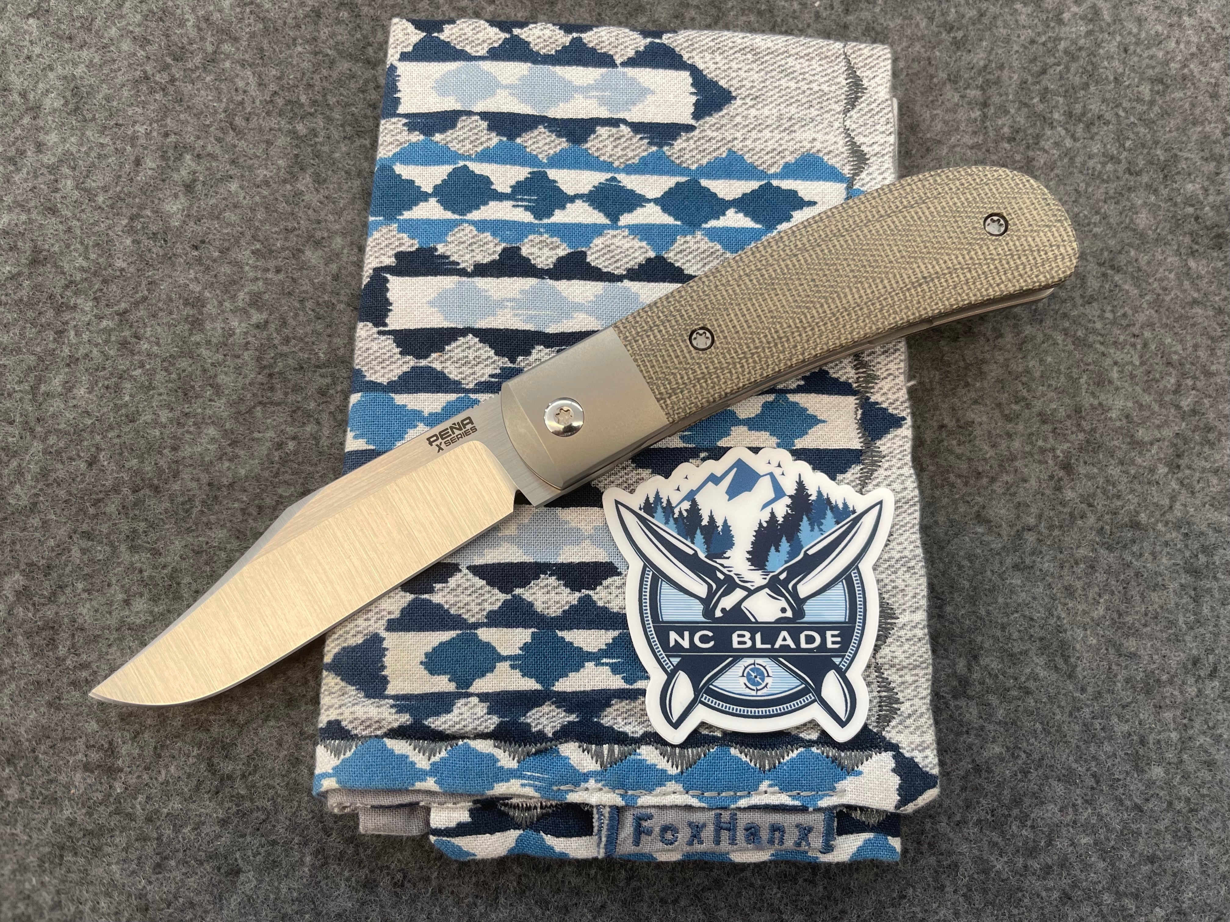 Pena Lanny's Clip Front Flipper Green Micarta