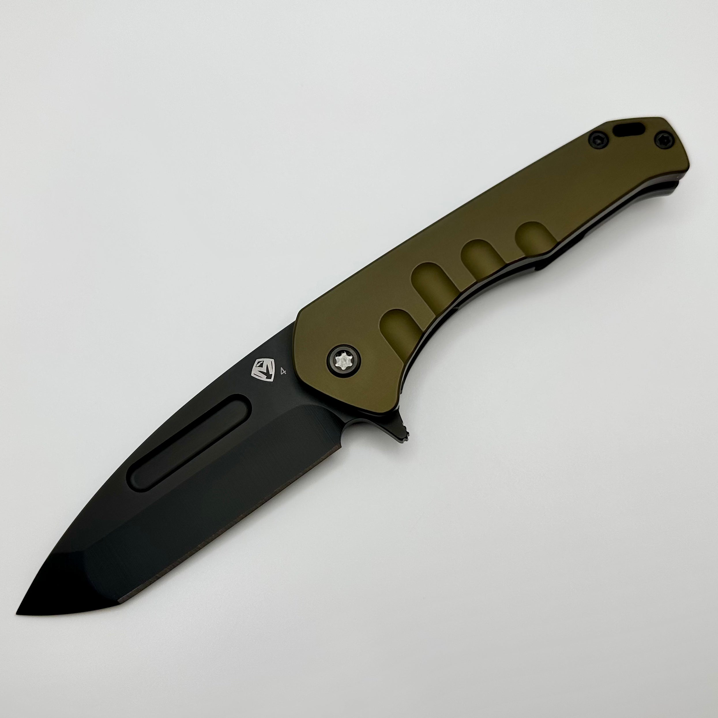 Medford Praetorian Swift FL Framelock w/ PVD Tanto S45VN & Mustard Yellow Aluminum Handle w/ PVD Spring/Hardware/Clip