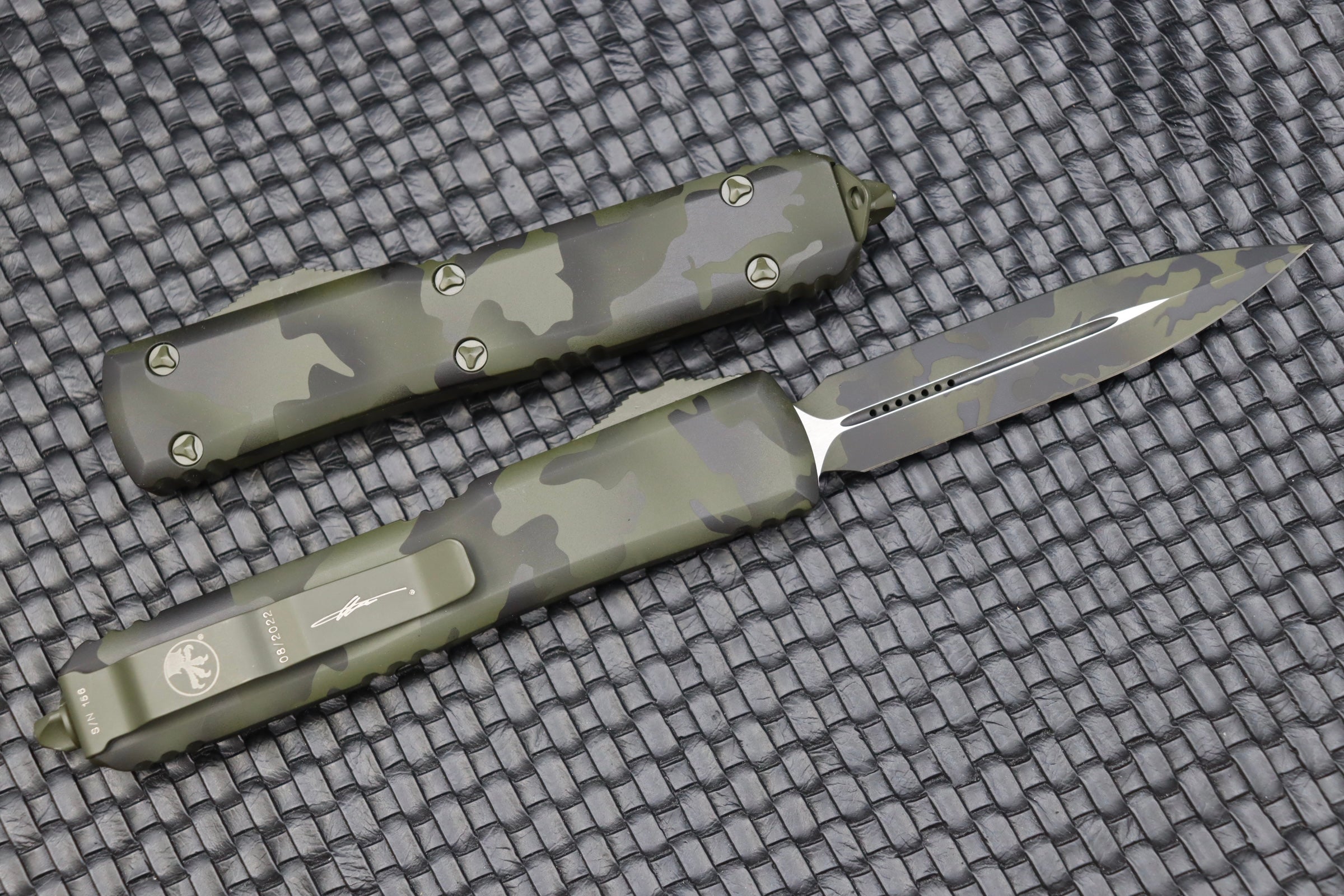 Microtech Ultratech Double Edge OD Green Camo 122-1OCS